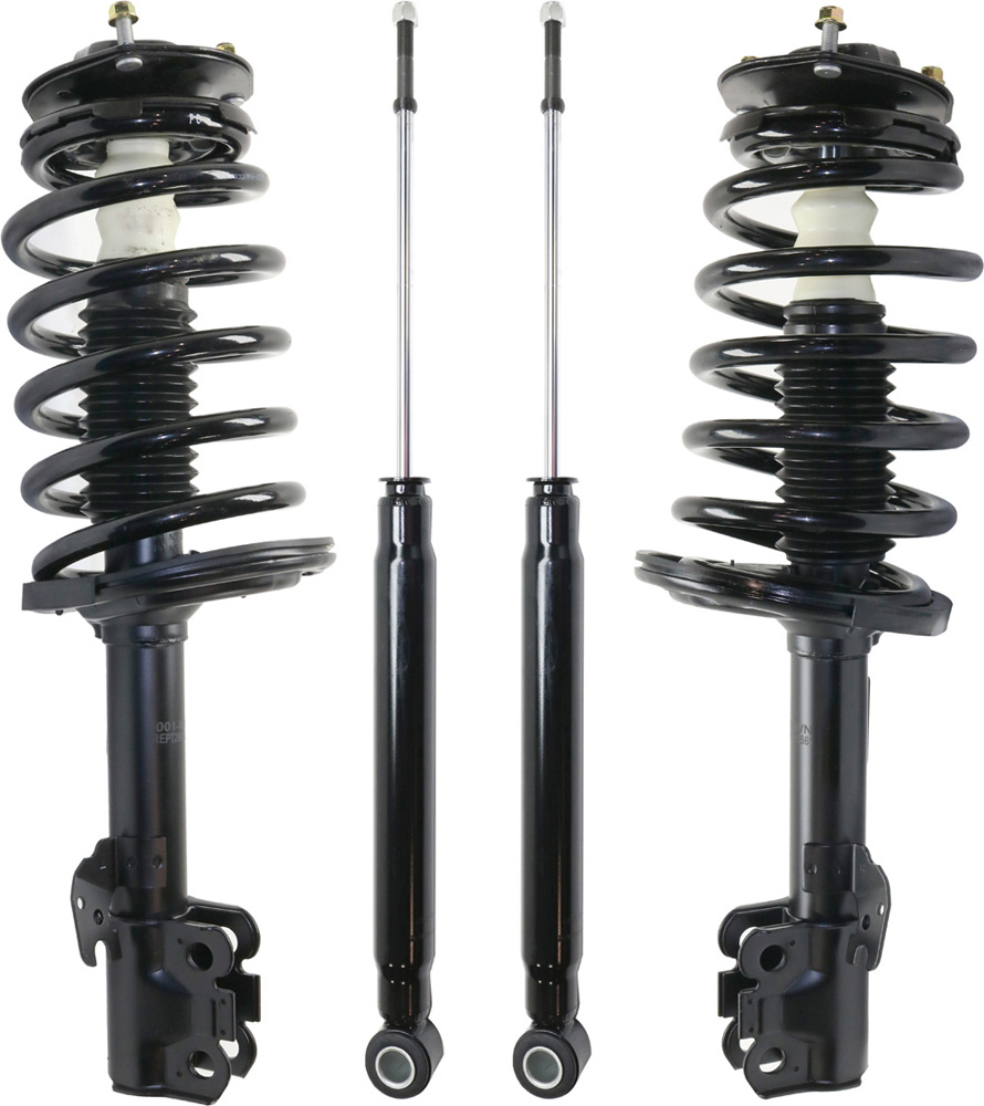 AM SIENNA 07-10 FRONT AND REAR SHOCK AND FULLY LOADED STRUT RH AND LH Gas Charged Twin tube Set of 4 SKU SET REPT280561-4 OEM 4853109860-48531A9200