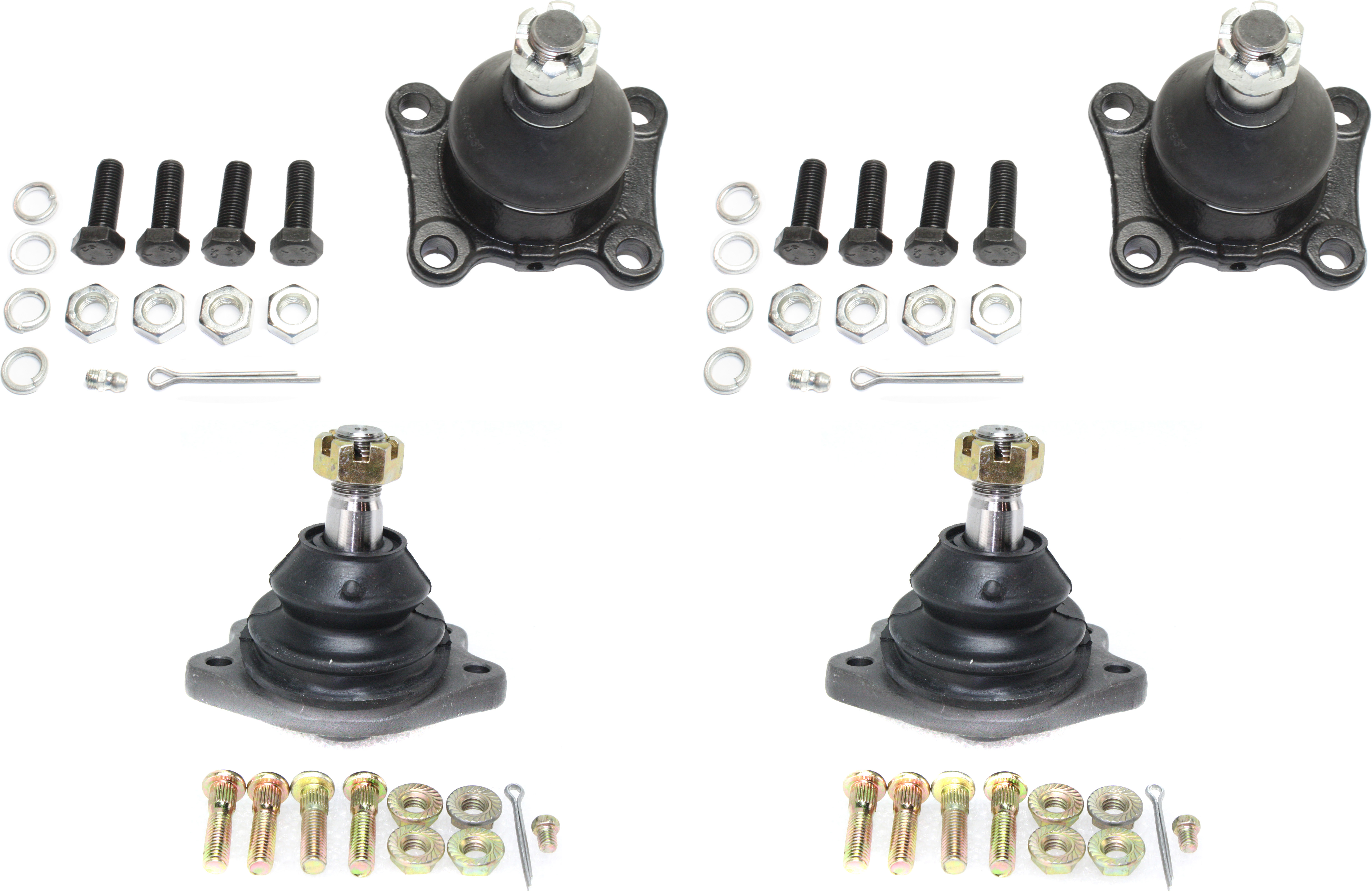 AM 4RUNNER 89-95 PICKUP 89-95 FRONT BALL JOINT RH AND LH Upper and Lower Set of 4 Greasable SKU SET REPT282310-4 OEM 10759-1014879-19263218-3001018