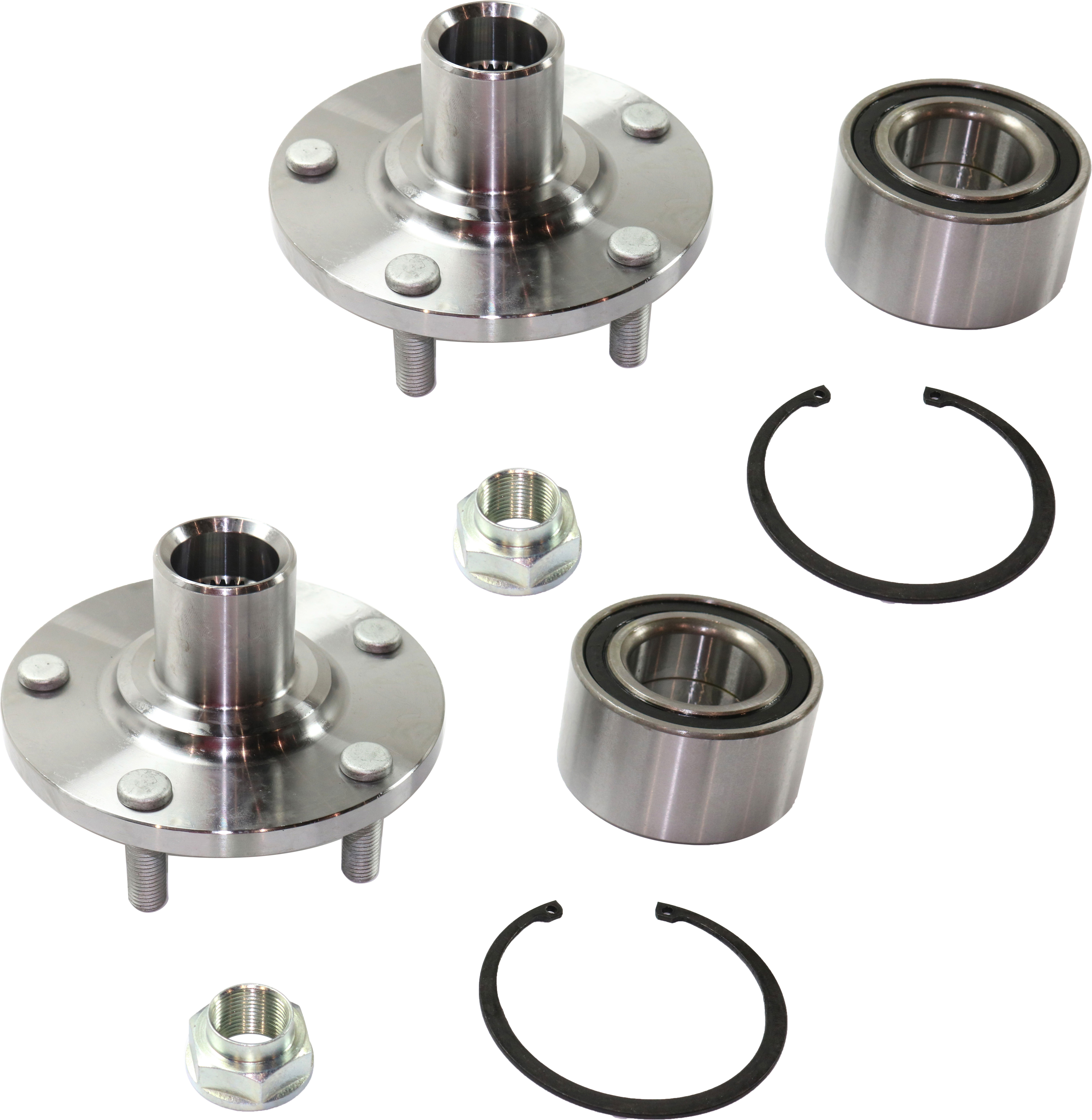 AM CAMRY ES300-92-03 AVALON 95-04 FRONT HUB ASSEMBLY RH AND LH 5 x 114.3 mm bolt pattern w Flange Bearing Nut and Snap Ring SKU SET REPT283703-2 OEM 4350206040