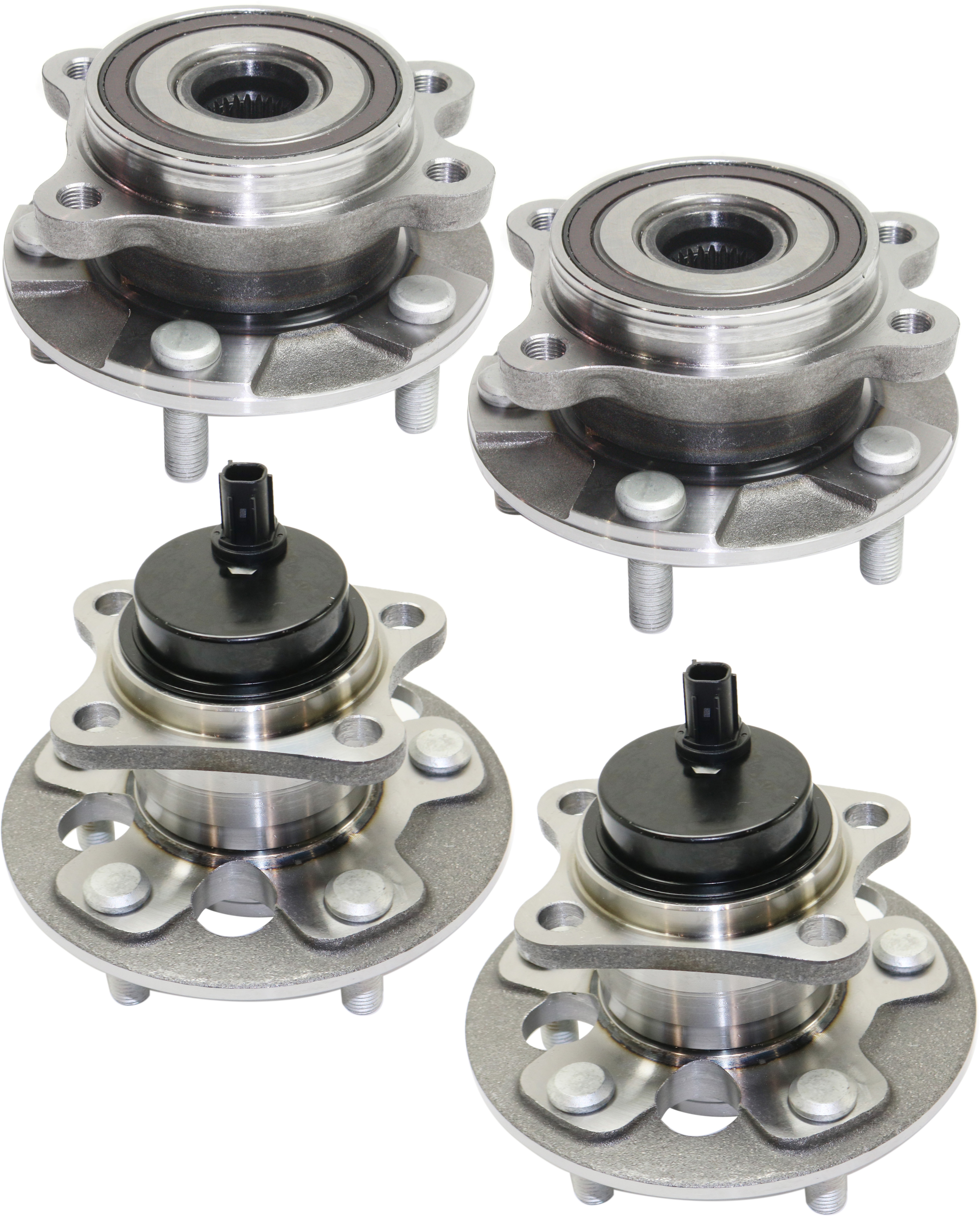 AM XB 08-15 FRONT AND REAR HUB ASSEMBLY RH AND LH Set of 4-5 Lugs 5 x 4.5 in. Bolt Pattern Front Wheel Drive SKU SET REPT283711-4 A OEM 435500R010-516318-712418-77000