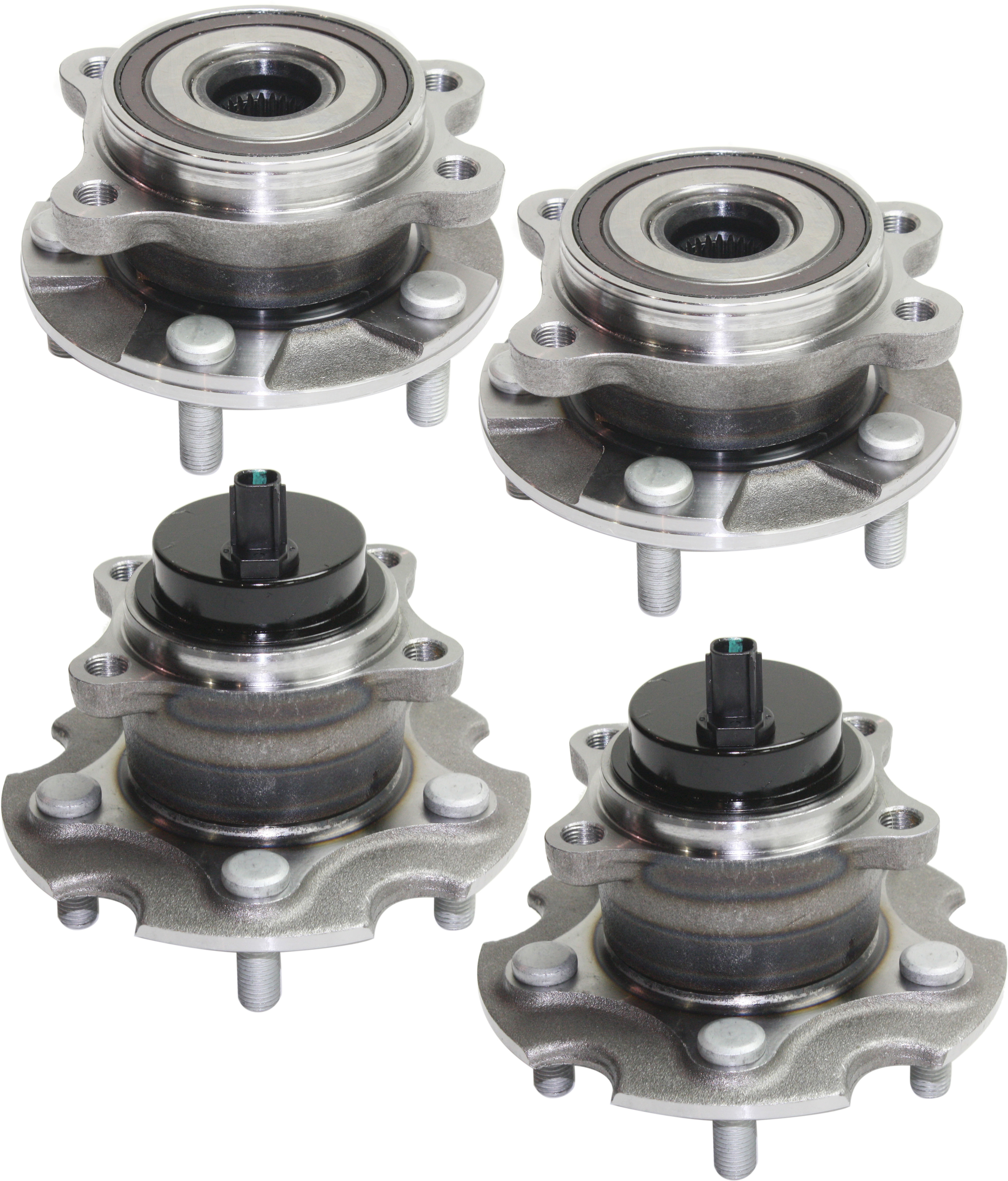 AM HS250H 10-12 TC 11-16 COROLLA IM 17-18 FRONT AND REAR HUB ASSEMBLY RH and LH FWD SKU SET REPT283711-4 OEM 424500R010-435500R010