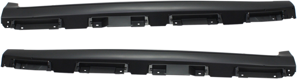 AM CAMRY 12-14 ROCKER PANEL MOLDING RH AND LH Primed Plastic LE XLE Hybrid Models SKU SET REPT430503 Partslink TO1606102 TO1607102 OEM 7585106918-7585206919