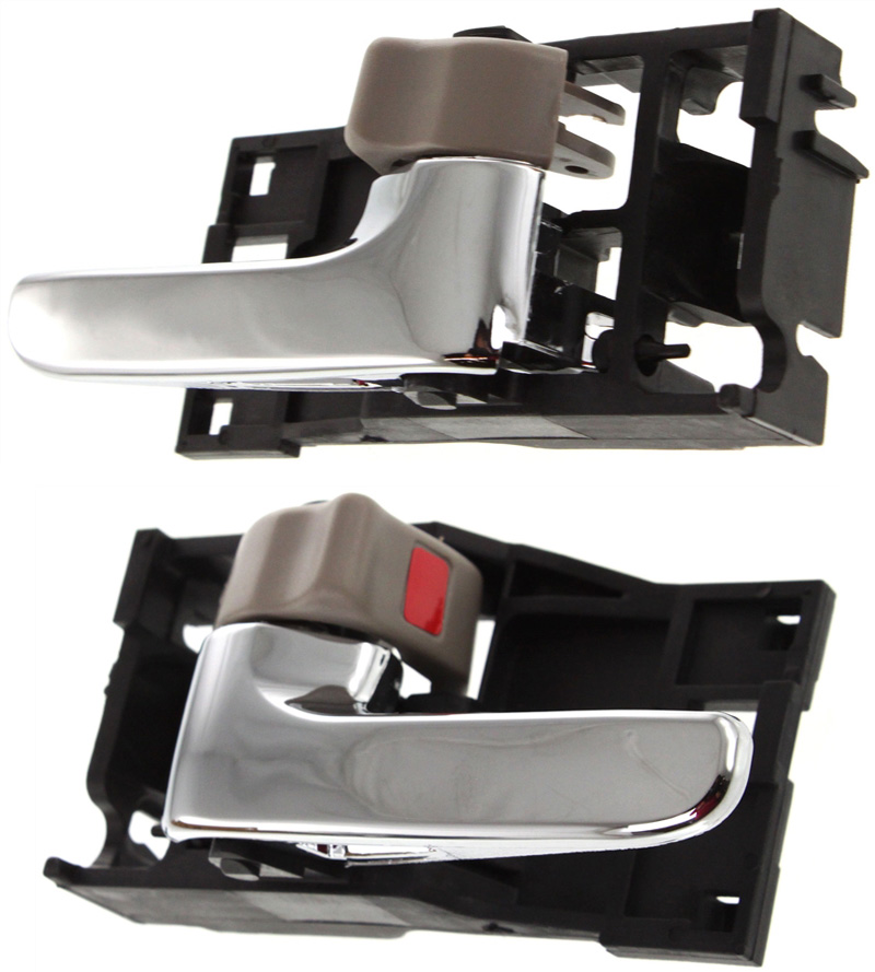 AM AVALON 00-04 SEQUOIA 01-07 FRONT AND REAR DOOR HANDLE RH and LH Set of 4 Inside Chrome Lever Beige Ivory Knob SKU SET REPT462115-4 Partslink TO1353178 TO1352178 OEM 69205AC010E1-69205AC010A0-6920