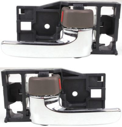AM AVALON 00-04 SEQUOIA 01-07 FRONT DOOR HANDLE RH and LH Inside Chrome Lever Beige Ivory Knob =REAR SKU SET REPT462115 Partslink TO1353178 TO1352178 OEM 69205AC010E1-69205AC010A0-6920