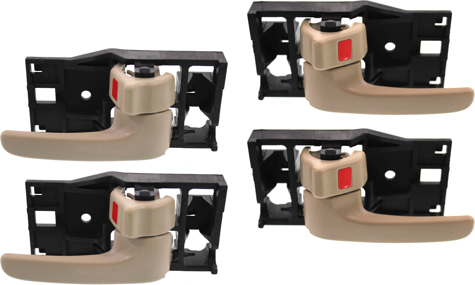 AM AVALON 00-04 SEQUOIA 01-07 FRONT AND REAR DOOR HANDLE RH and LH Set of 4 Inside Beige SKU SET REPT462127-4 Partslink TO1353157 TO1353160 TO1352157 TO1352160 OEM 692050C030E1-69205AC010E1-6920