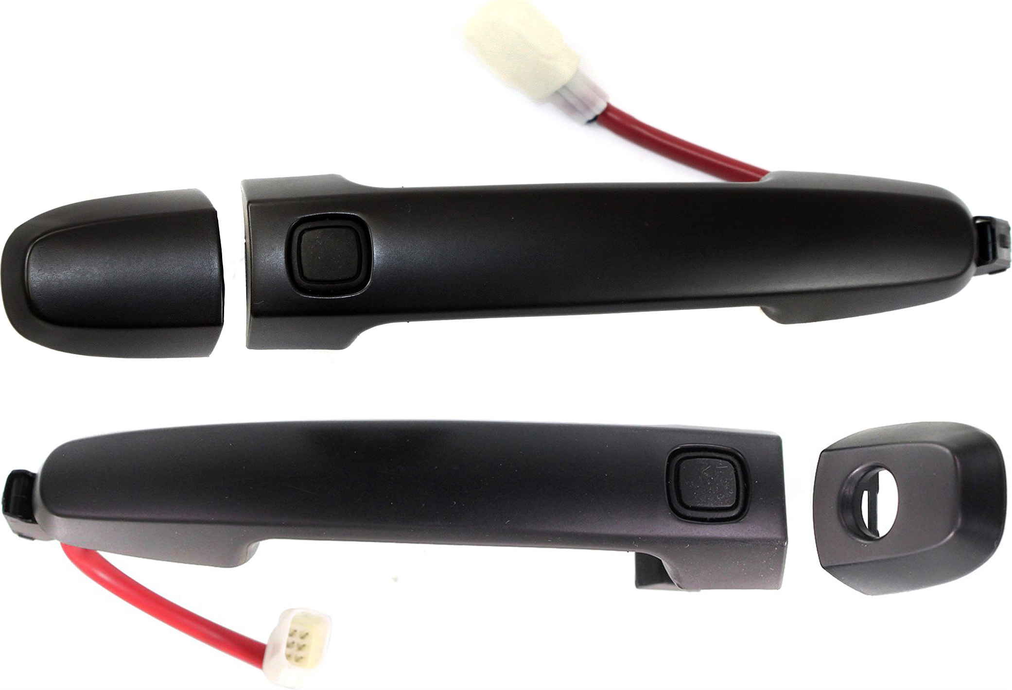 AM PRIUS 04-09 COROLLA 09-13 FRONT EXTERIOR DOOR HANDLE RH AND LH Primed Black w Smart Entry System w Sensor SKU SET REPT462159 OEM 6921012320C1-6921712040C1-6921