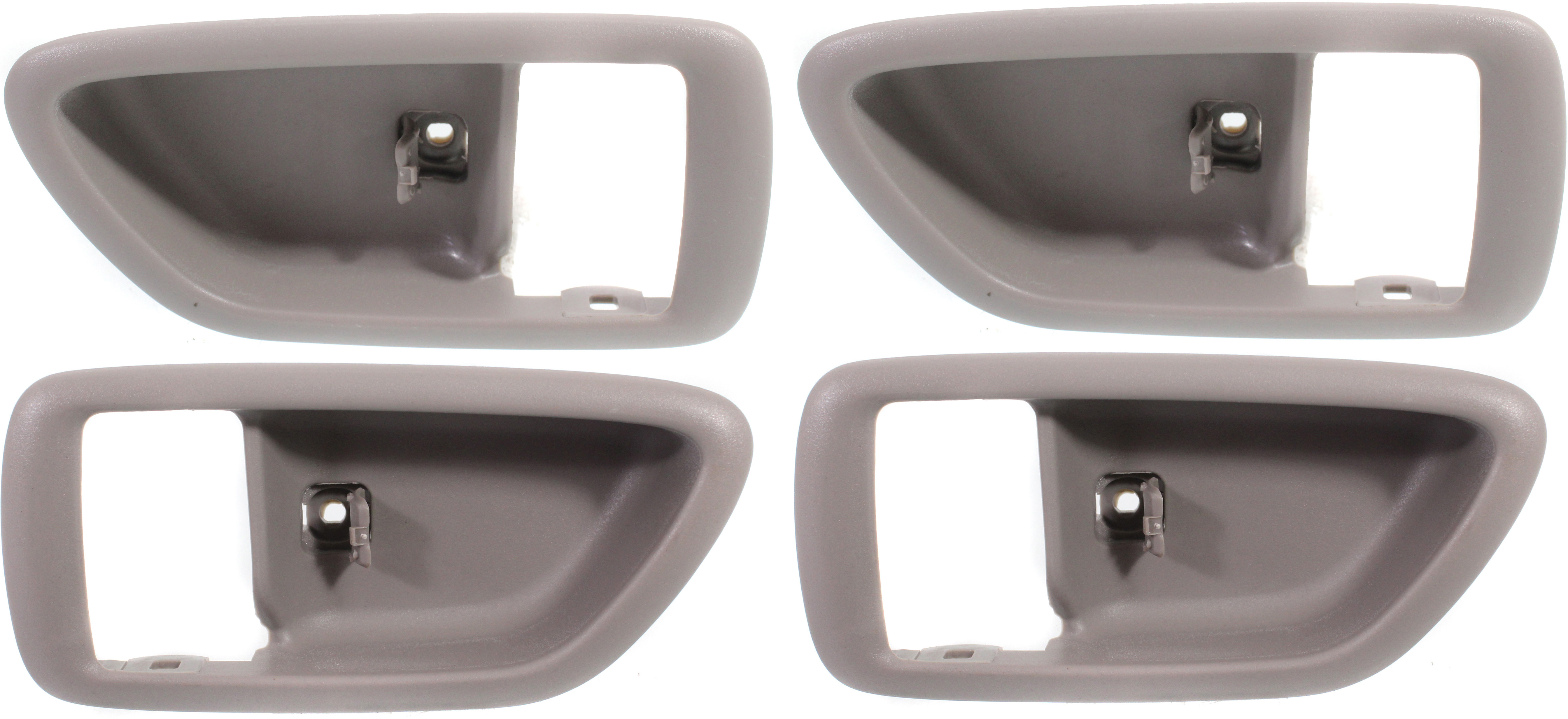 AM AVALON 00-04 SEQUOIA 01-07 FRONT AND REAR DOOR HANDLE CASE RH AND LH Set of 4 Inside Bezel Only Gray SKU SET REPT462165-4 Partslink IDH010071 IDH010072 OEM 69278AC010B1-69277AC010B1