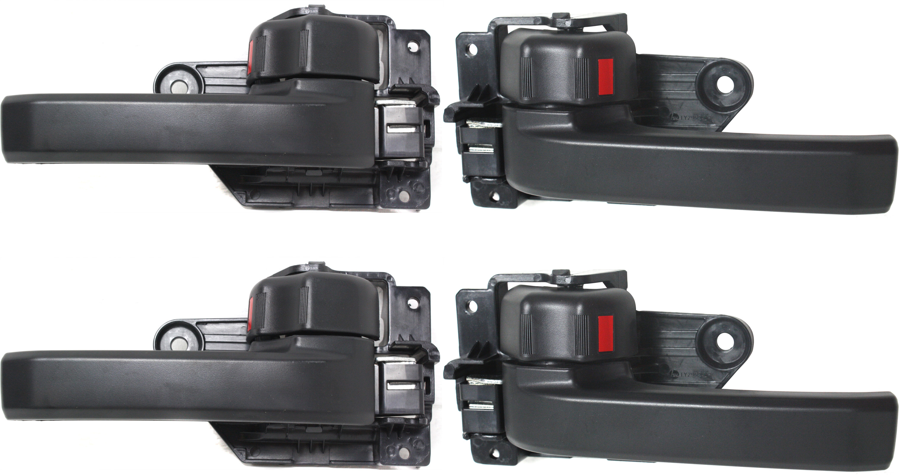 AM TUNDRA 07-21 SEQUOIA 08-22 FRONT AND REAR DOOR HANDLE RH AND LH Set of 4 Inside Black SKU SET REPT462169-4 Partslink TO1353174 TO1352174 OEM 692050C040-692060C040