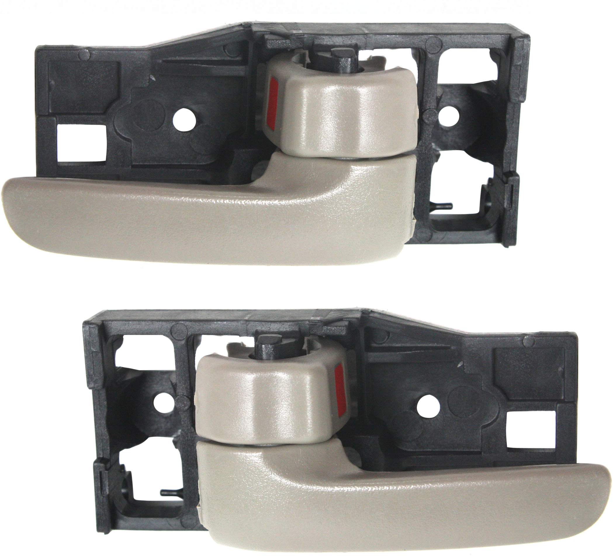 AM TUNDRA 00-06 FRONT DOOR HANDLE RH AND LH Inside Beige Fawn w Door Lock Standard Extended Cab P U SKU SET REPT462177 Partslink TO1353187 TO1352187 OEM 692050C010E1-692060C010E1