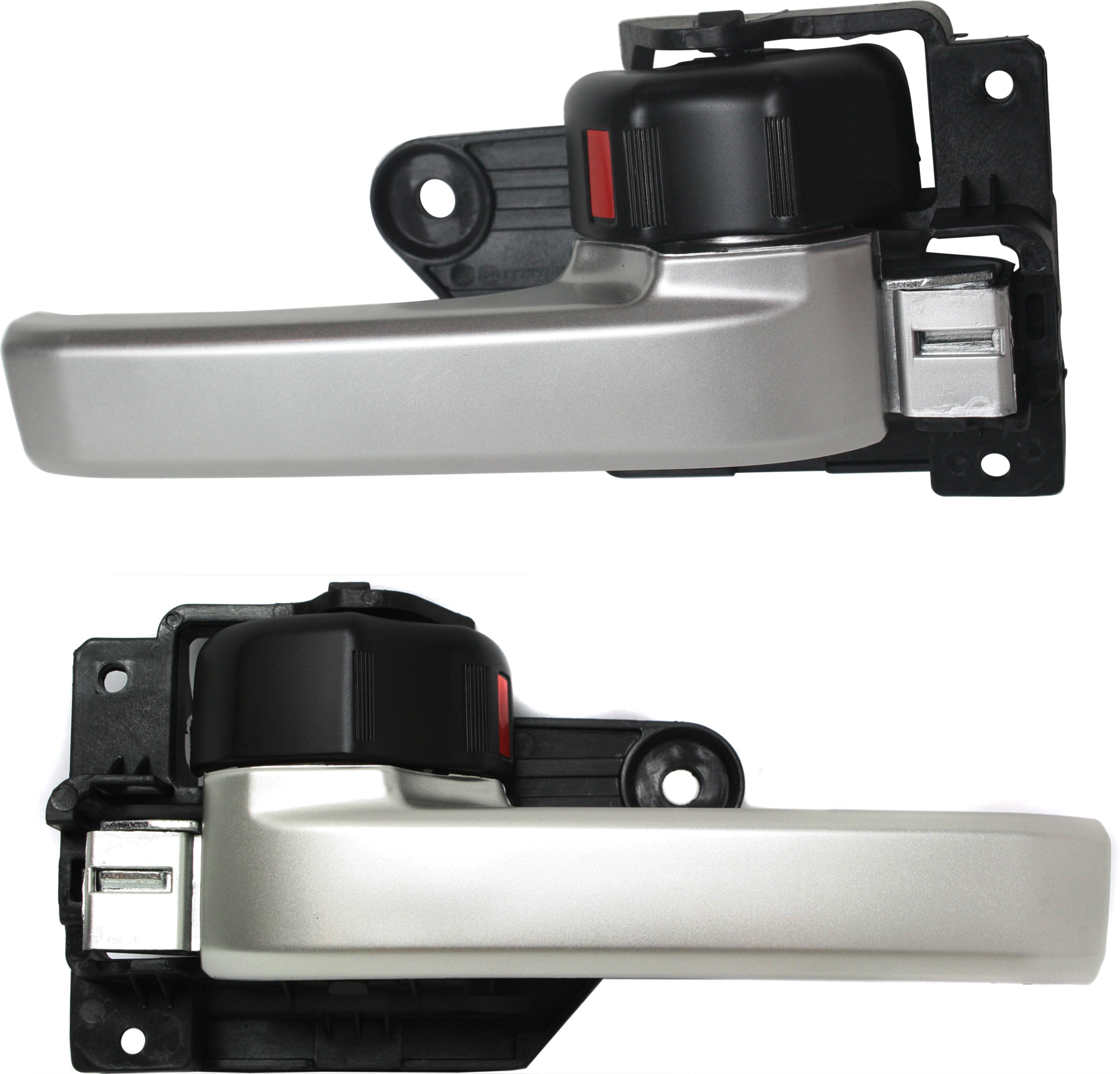 AM TUNDRA 07-21 SEQUOIA 08-18 FRONT DOOR HANDLE RH and LH Inside Painted Silver Lever Black Knob =REAR SKU SET REPT462183 OEM 692050C020-692060C020