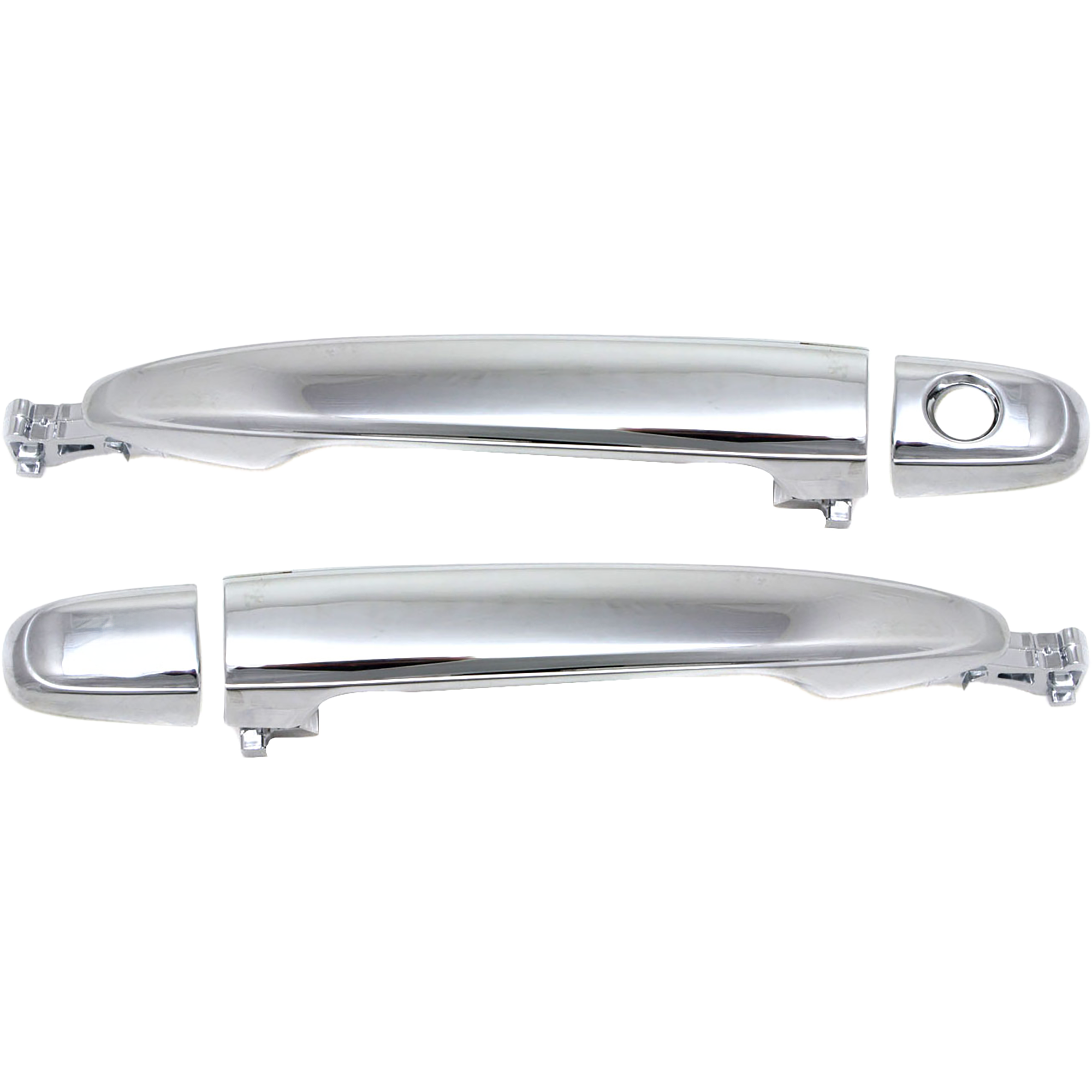 AM LAND CRUISER 03-09 HIGHLANDER 08-17 FRONT DOOR HANDLE RH AND LH Outside All Chr w o PBSS SKU SET REPT462345C Partslink FDH010298 FDH010295 OEM 6921058010