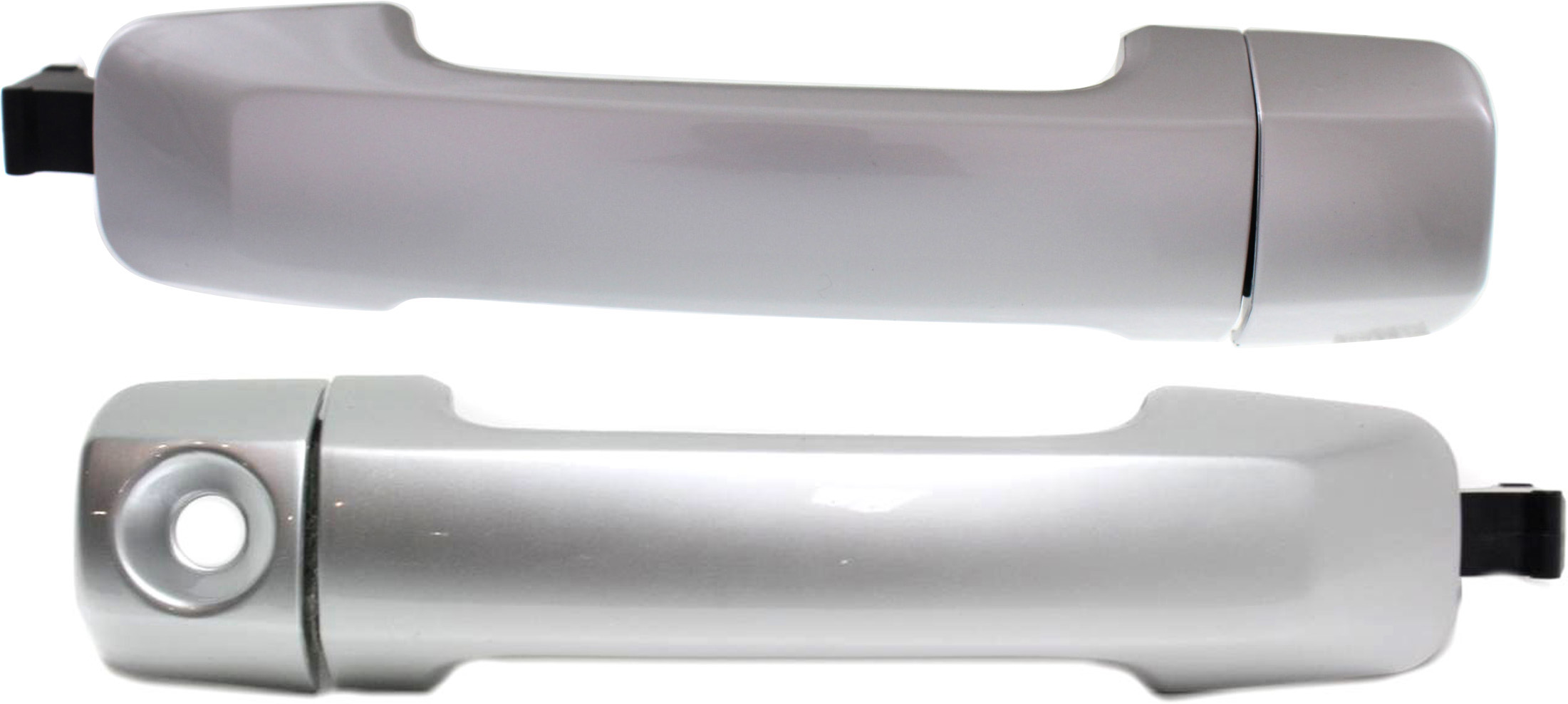 AM FJ CRUISER 07-14 FRONT DOOR HANDLE RH AND LH Outside Painted Silver w Cover SKU SET REPT462510 Partslink FDH010309 OEM 6921035160-6921735030