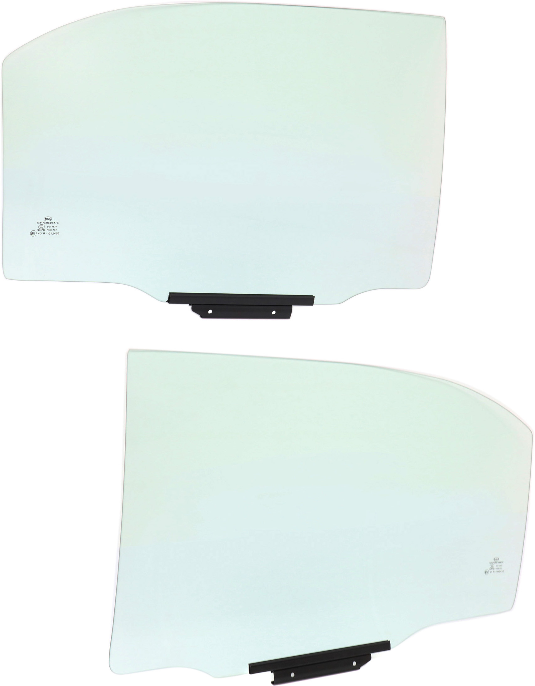 AM COROLLA 03-04 REAR DOOR GLASS RH and LH Green Tint 4 Door SKU SET REPT481307 OEM 6811312720 FD21607GTYN FD22349