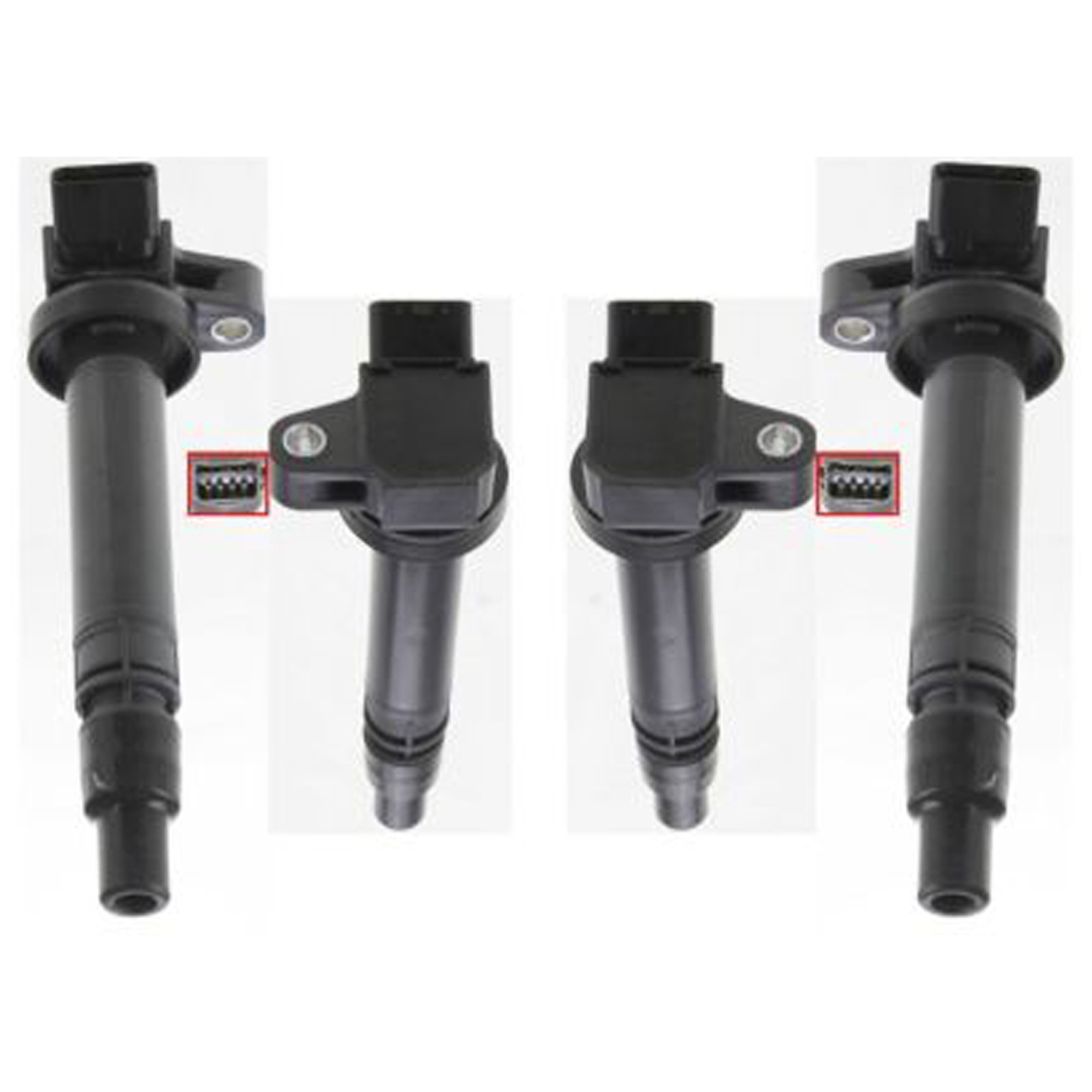 AM CELICA 00-05 VIBE 03-06 IGNITION COIL Set of 4-12 Volts Blade Type 4 Prong Male Terminal SKU SET REPT504615-4