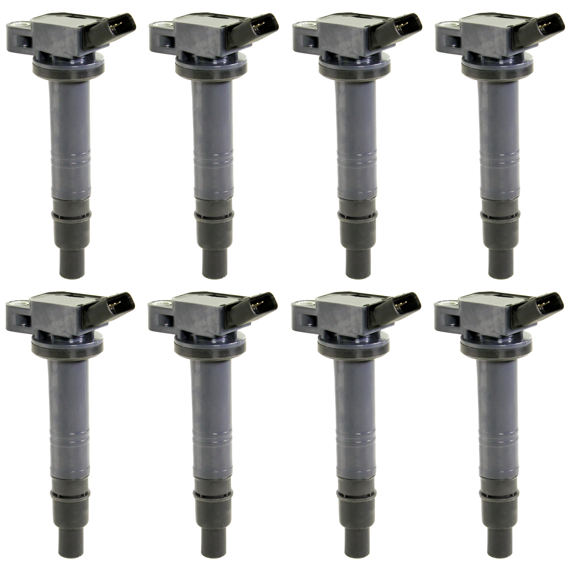 AM 4RUNNER 03-10 TACOMA 05-24 IGNITION COIL In Cap Coil Design 12 Volts 4 Male Blade Terminals Set of 8 SKU SET REPT504616-8