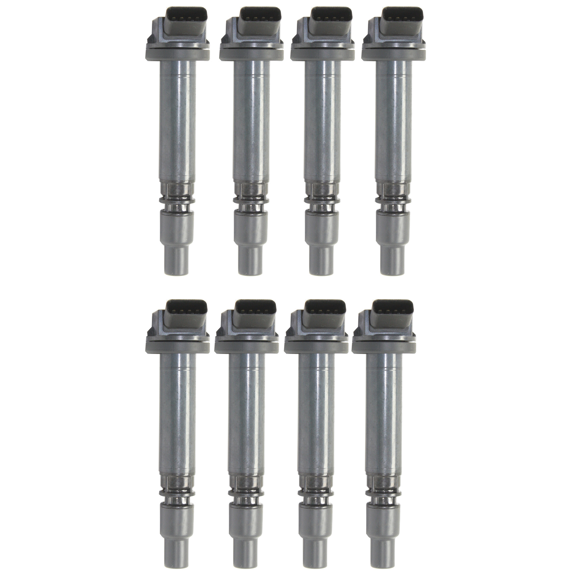 AM GS300-06-06-4RUNNER 10-22 IGNITION COIL 12V 4 Male Terminals Blade Type Silver Valve Cover Mounting Location Set of 8 SKU SET REPT504630-8