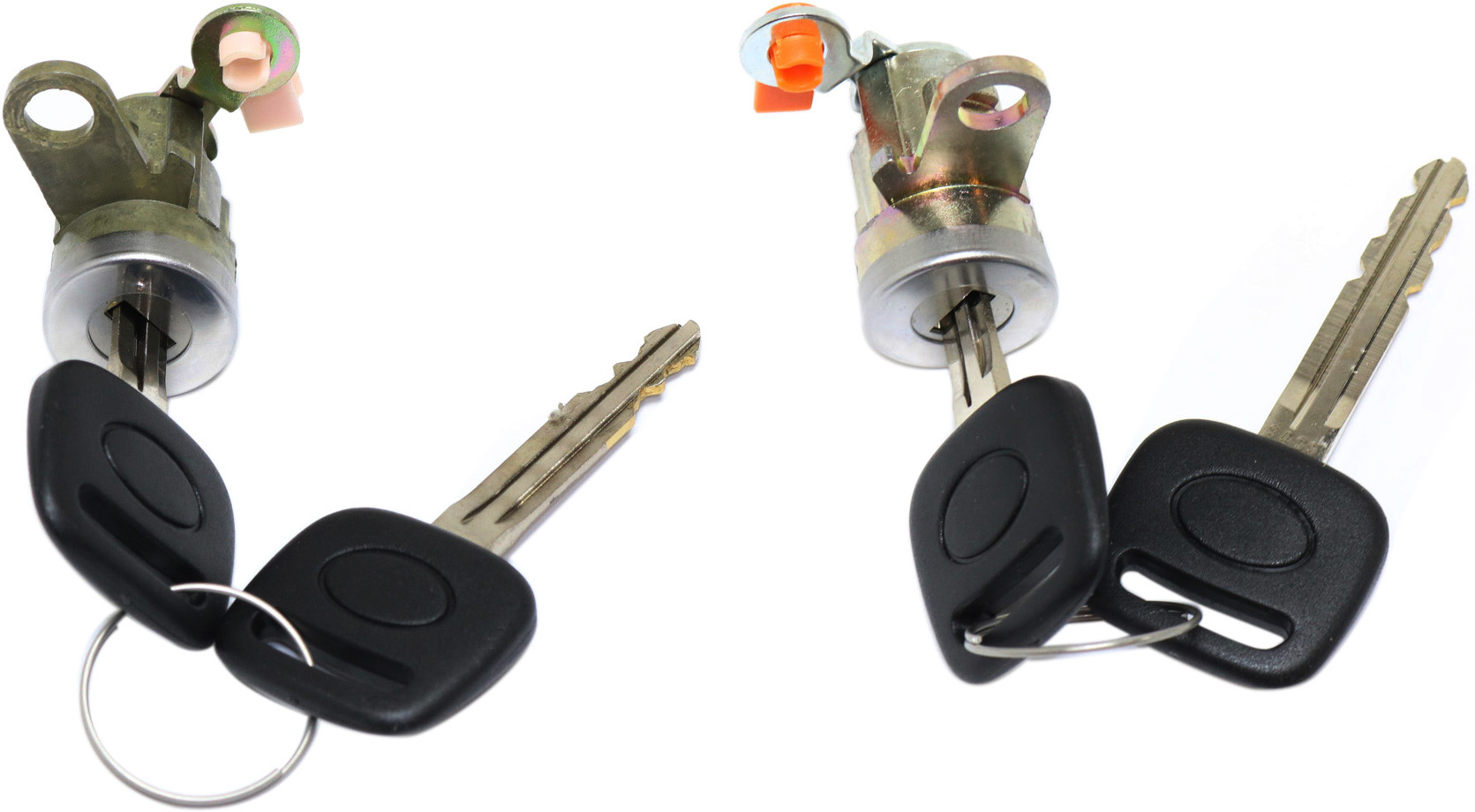 AM TACOMA 95-03 DOOR LOCK CYLINDER RH and LH Chrome w Keys Door Mounted SKU SET REPT507207 OEM 380143-531558-989721-89056699