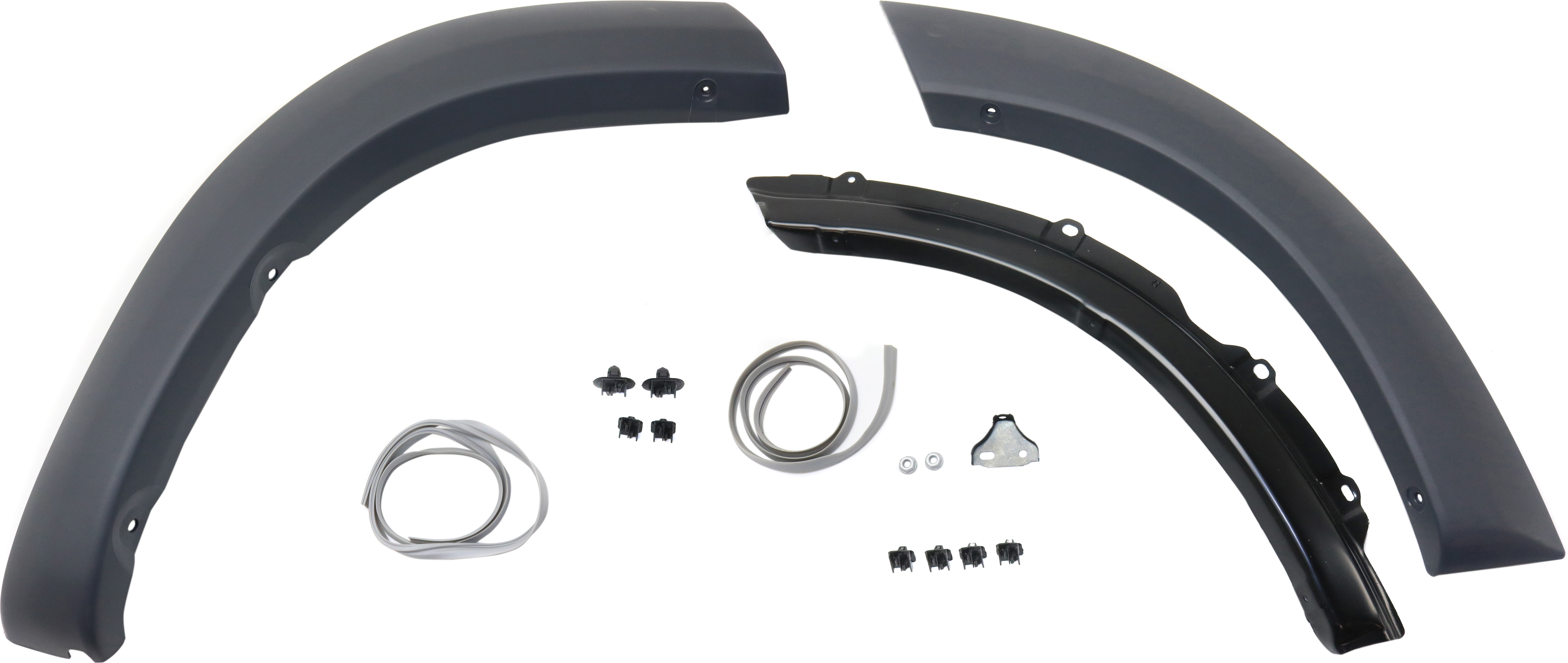 AM RAV4-01-05 REAR WHEEL OPENING MOLDING RH Front and Rear Section Black Paint to Match SKU SET REPT553903-2 Partslink TO1509101 TO1769101 OEM 6168142040C0-7565342070C0