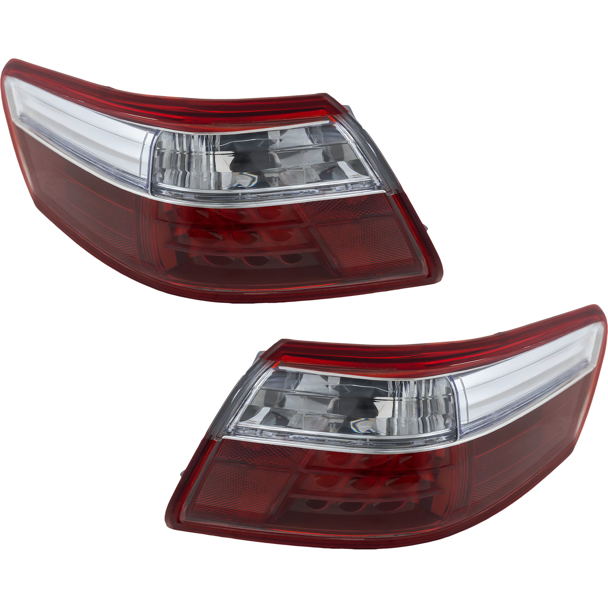 AM CAMRY 07-09 TAIL LAMP RH AND LH Outer Lens and Housing LED Hybrid Model Japan USA Built Vehicle SKU SET REPT730105 Partslink TO2805103 TO2804103 OEM 8155133490-8156133490