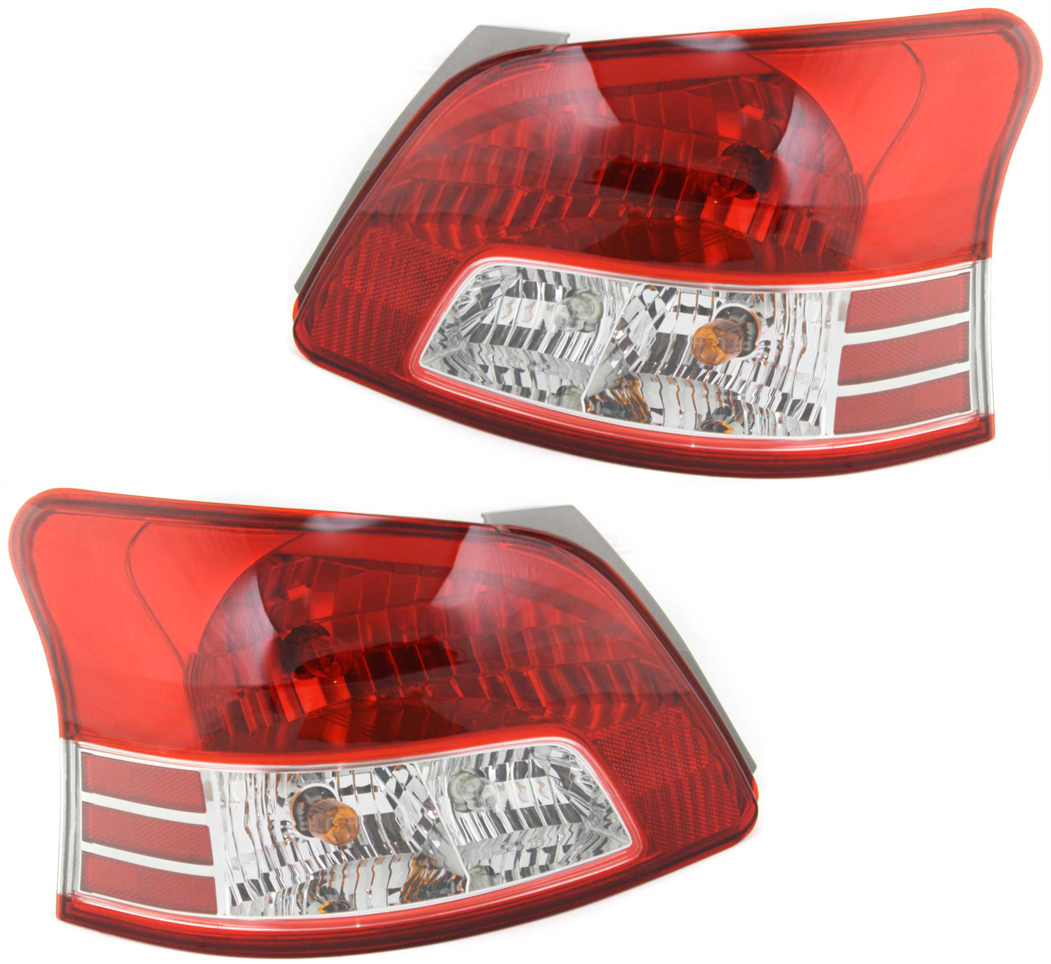 AM YARIS 07-12 TAIL LAMP RH AND LH Assembly Base Model w o Sport Package Sedan SKU SET REPT730309 OEM 8155152600 PFM 8156152550 PFM