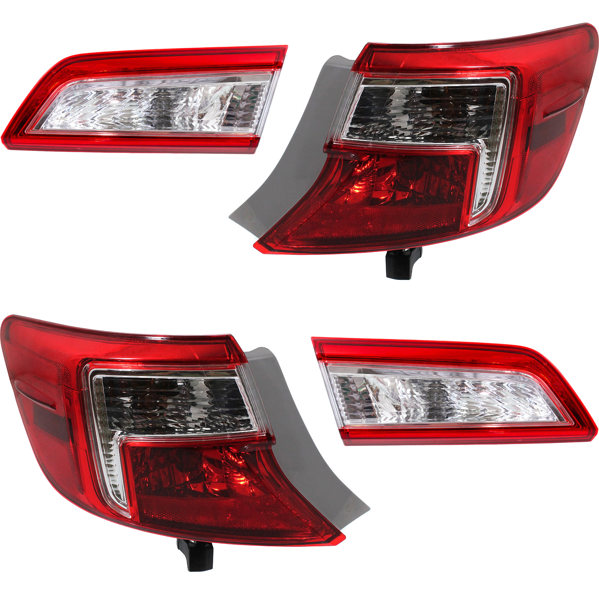 AM CAMRY 12-14 TAIL LAMP RH AND LH Inner and Outer Halogen SKU SET REPT730329-4 Partslink TO2805114 TO2804114 TO2803111 TO2802111 OEM 8155006470-8156006470-81580063
