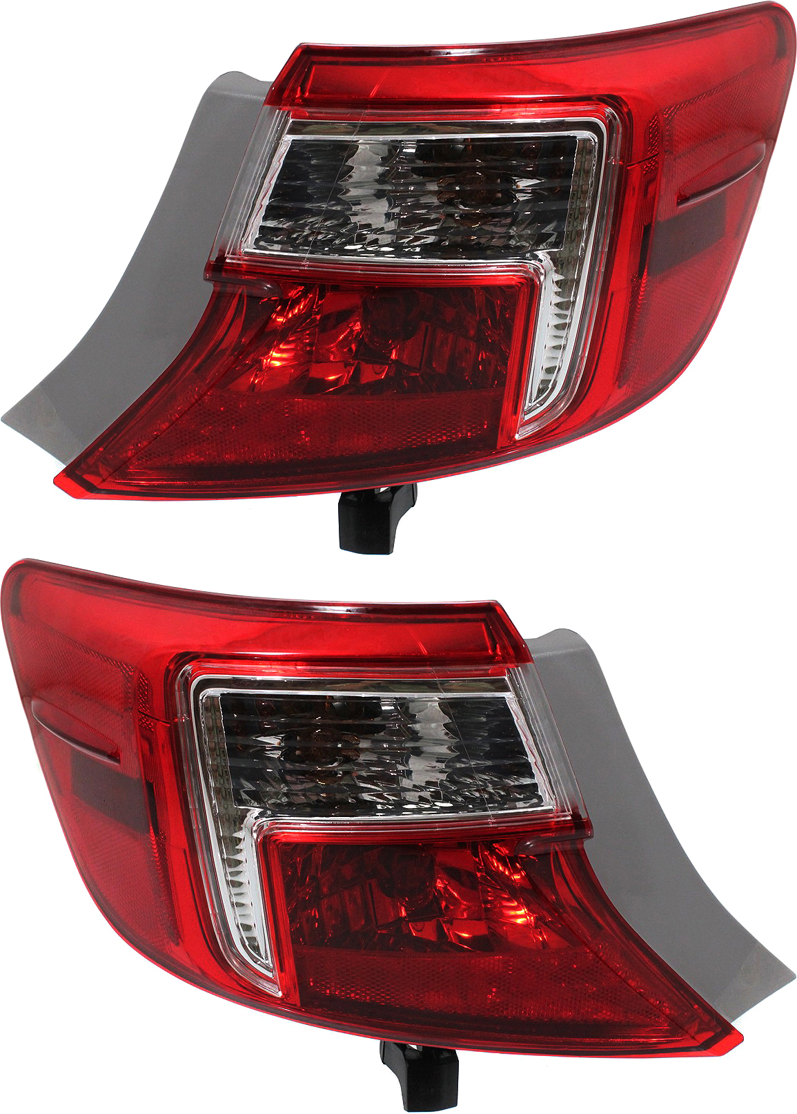 AM CAMRY 12-14 TAIL LAMP RH AND LH Outer Assembly Red and Clear Lens SKU SET REPT730329 Partslink TO2805114 TO2804114 OEM 8155006470-8156006470