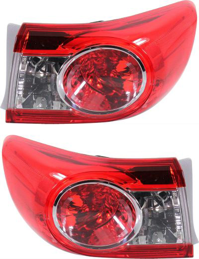 AM COROLLA 11-13 TAIL LAMP RH AND LH Outer Lens and Housing Japan Built Vehicle SKU SET REPT730333 Partslink TO2805112 TO2804112 OEM 8155112C10-8156112C10