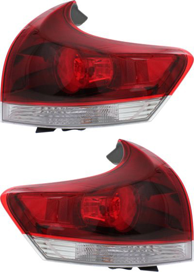 AM VENZA 13-16 TAIL LAMP RH AND LH Outer Assembly Halogen Set of 2 SKU SET REPT730339 Partslink TO2801190 TO2800190 OEM 815500T020-815600T020