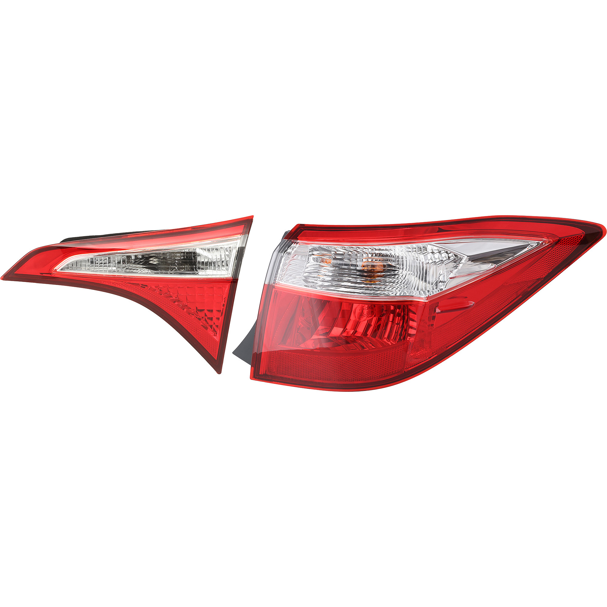 AM COROLLA 14-16 TAIL LAMP RH Inner and Outer Set of 2 Assembly Halogen SKU SET REPT730343-2 Partslink TO2803114 TO2805118 OEM 81550-02750-8155002751