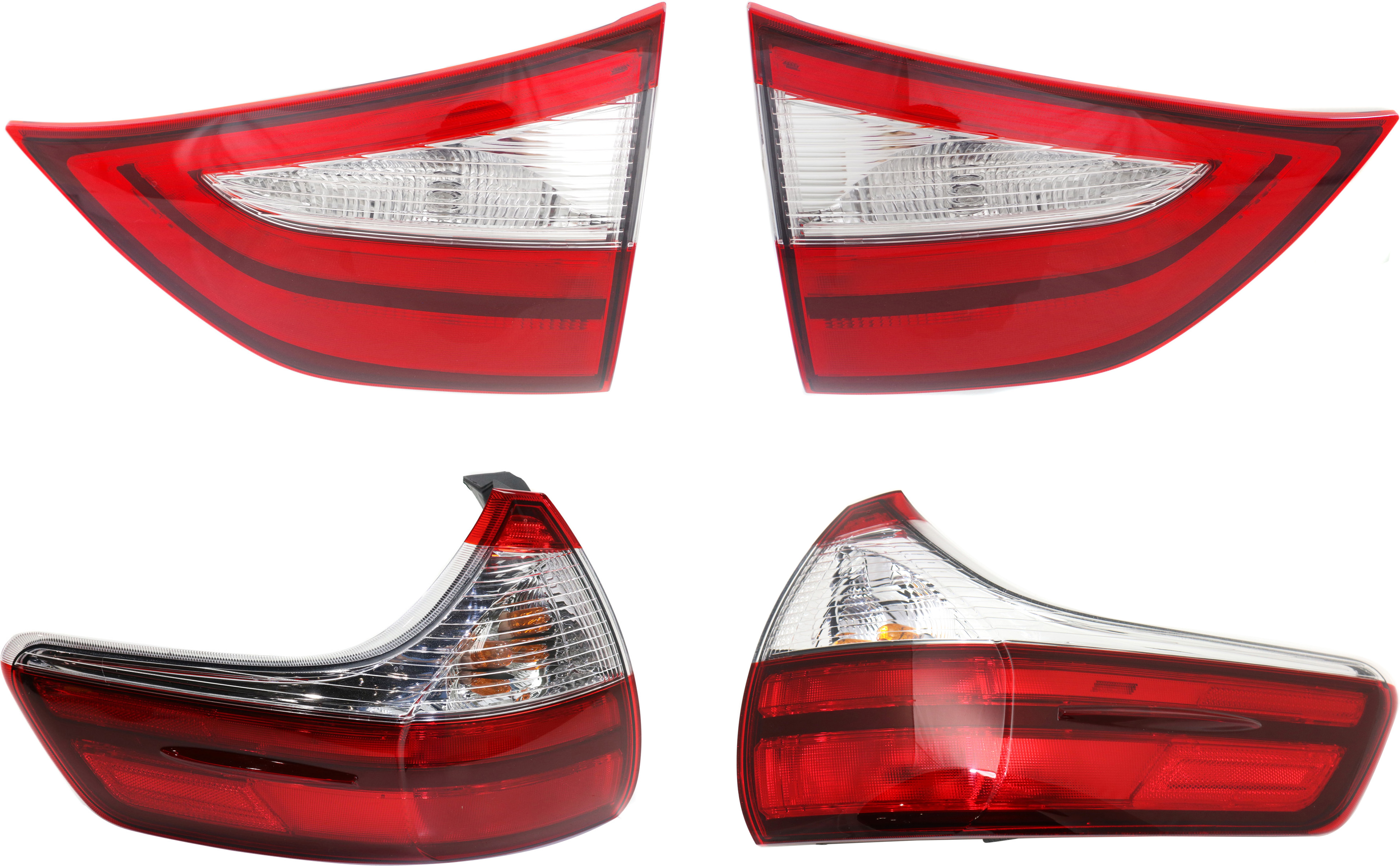 AM SIENNA 15-15 TAIL LAMP RH AND LH Set of 4 Inner and Outer Assembly Exc. SE Model SKU SET REPT730367-4 Partslink TO2803117 TO2802117 TO2805123 TO2804123 OEM 8158008030-8159008030-81550080