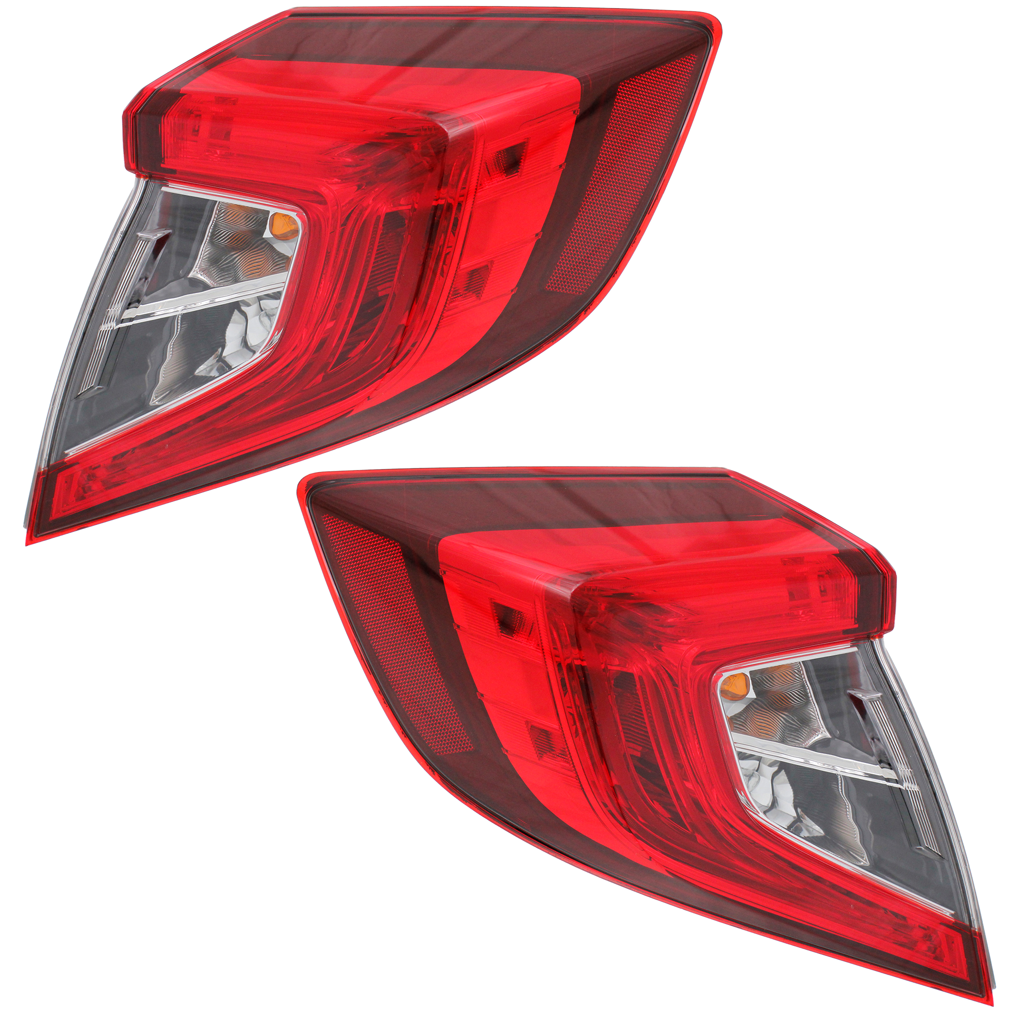 AM CIVIC 16-21 TAIL LAMP RH AND LH Outer Assembly Sedan CAPA SKU SET REPT730391Q Partslink HO2805110C HO2804110C OEM 33500TBAA01-33550TBAA01