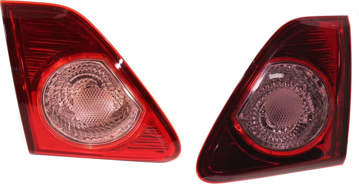 AM COROLLA 09-10 TAIL LAMP RH AND LH Inner Lens and Housing Halogen Japan Built Vehicle SKU SET REPT731301 Partslink TO2803109 TO2802109 OEM 8158112110-8159112110