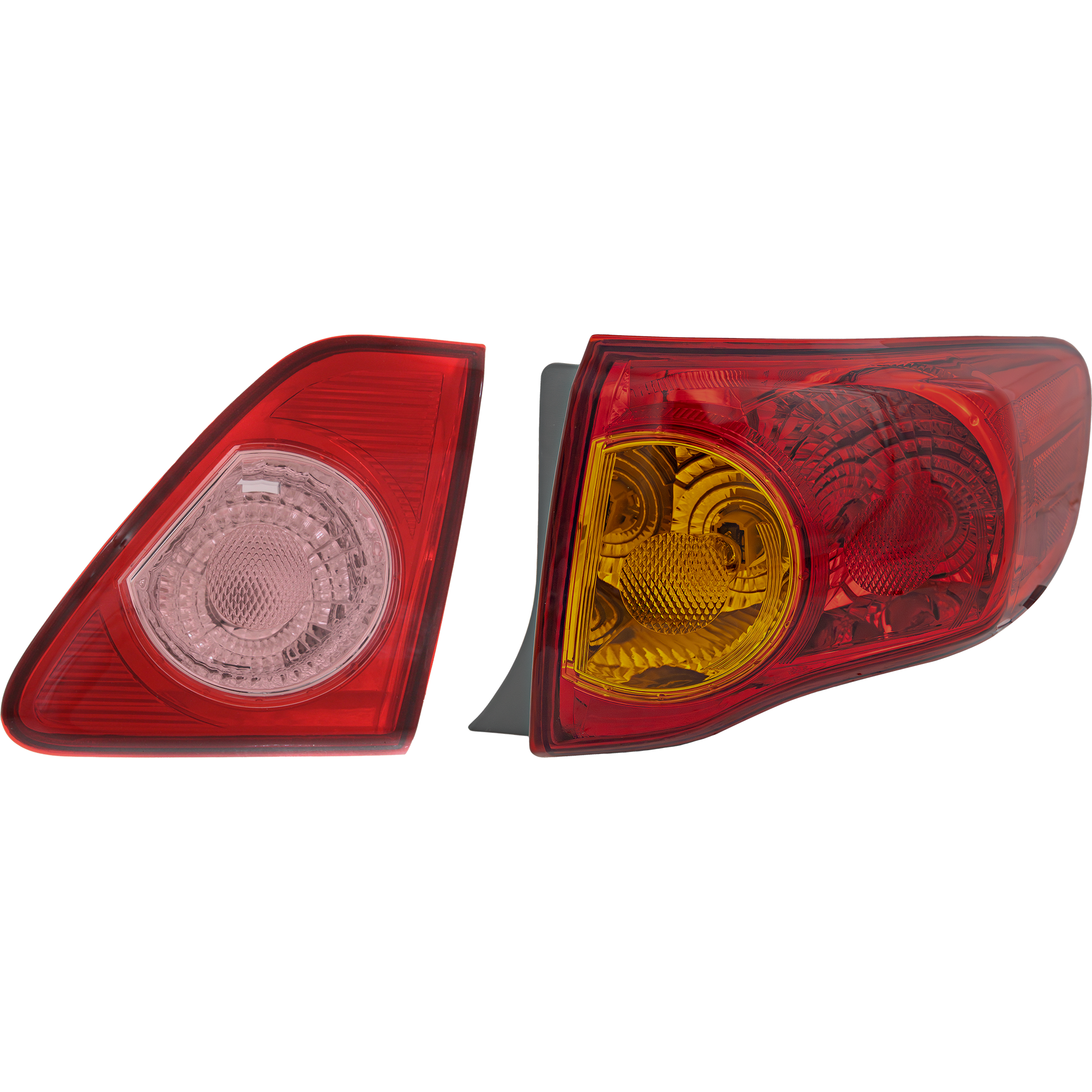 AM COROLLA 09-10 TAIL LAMP RH Inner and Outer Assembly Halogen North America Built Vehicle SKU SET REPT731305 Partslink TO2801175 TO2803105 OEM 8155002460-8158002190