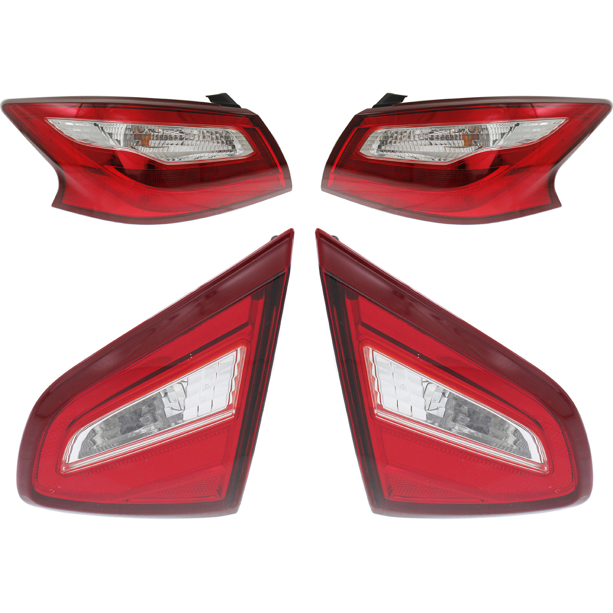 AM ALTIMA 16-17 TAIL LAMP RH AND LH Inner and Outer Assembly Halogen Set of 4 CAPA SKU SET REPT731309Q 4 Partslink NI2802110C NI2803110C NI2804106C NI2805106C OEM 265409HS0A 265459HS0A 265509HS