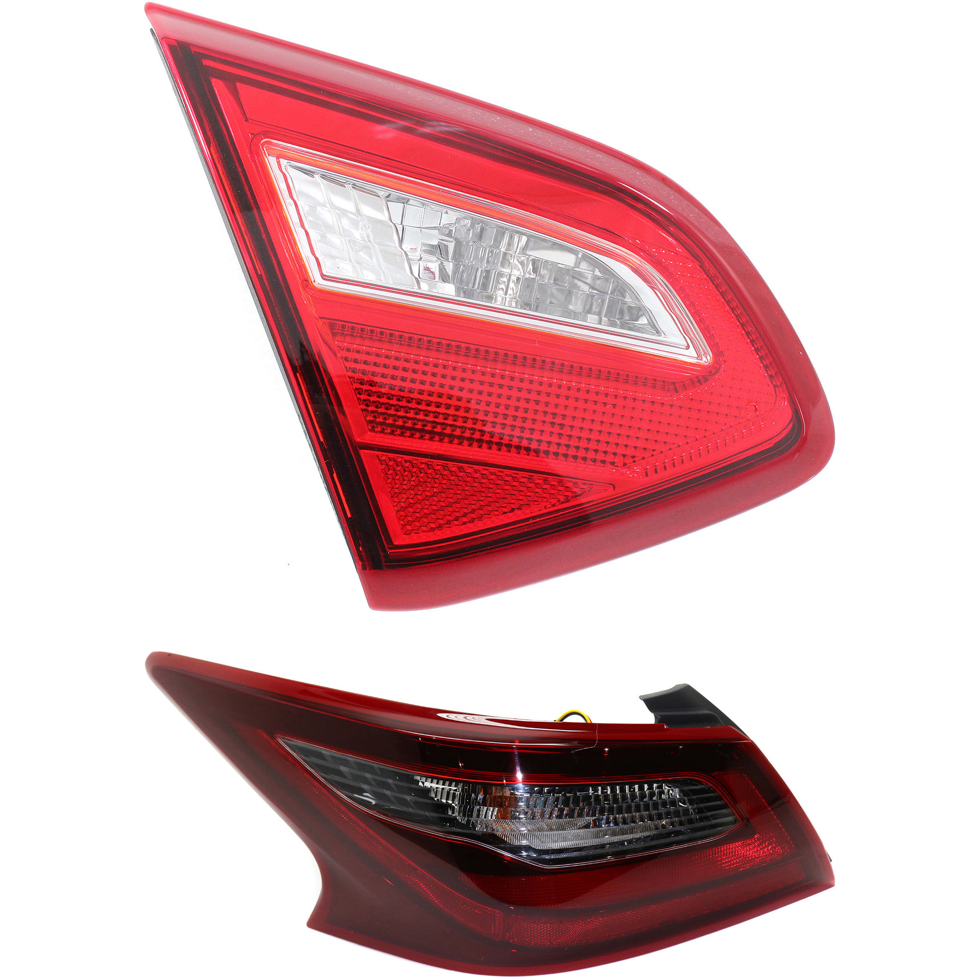 AM ALTIMA 16-16 TAIL LAMP LH Inner and Outer Assembly Inner Clear Red Lens Chrome Interior Outer Clear Red Lens Black Interior SKU SET REPT731310 A Partslink NI2802110 NI2804111 OEM 265459HS0A 265559HS1A
