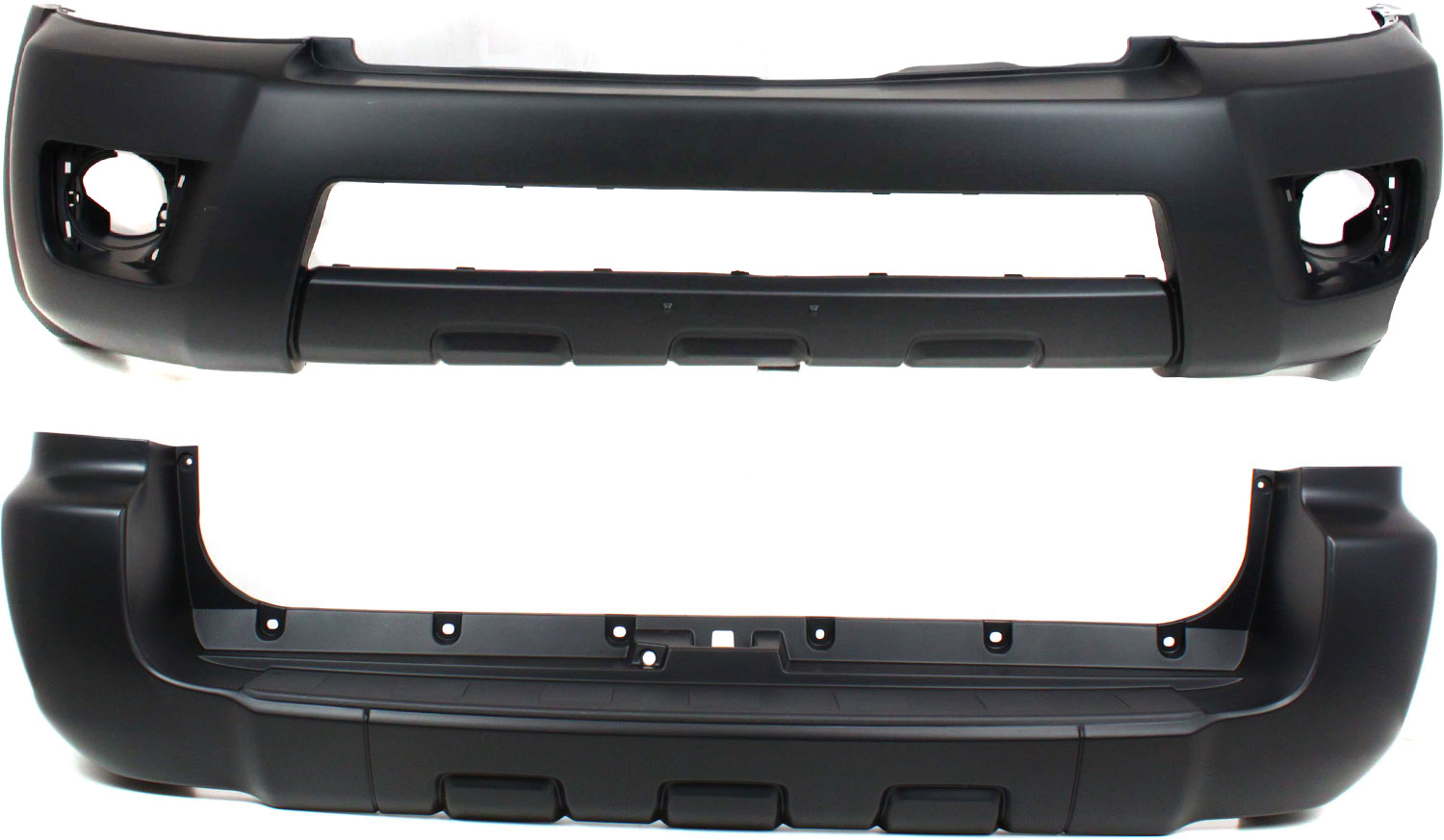 AM 4RUNNER 06-09 FRONT AND REAR BUMPER COVER Primed SKU SET REPT760105P 2 Partslink TO1000326 TO1100254 OEM 5211935903-5215935200
