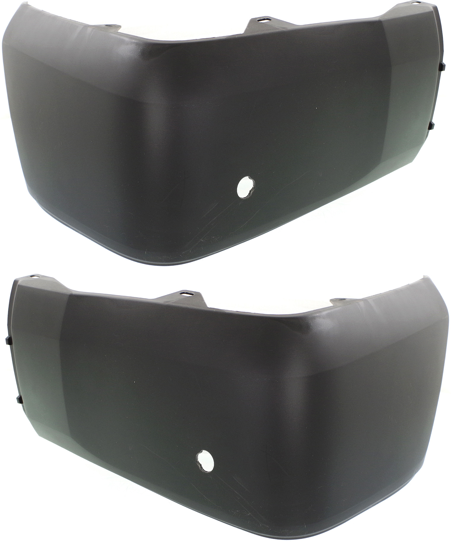 AM TUNDRA 14-21 REAR BUMPER END RH AND LH Cover Extension Textured Plastic Resin Type with Park Assist Sensor Holes SKU SET REPT761119 Partslink TO1116109 TO1117109 OEM 521550C903-521560C903