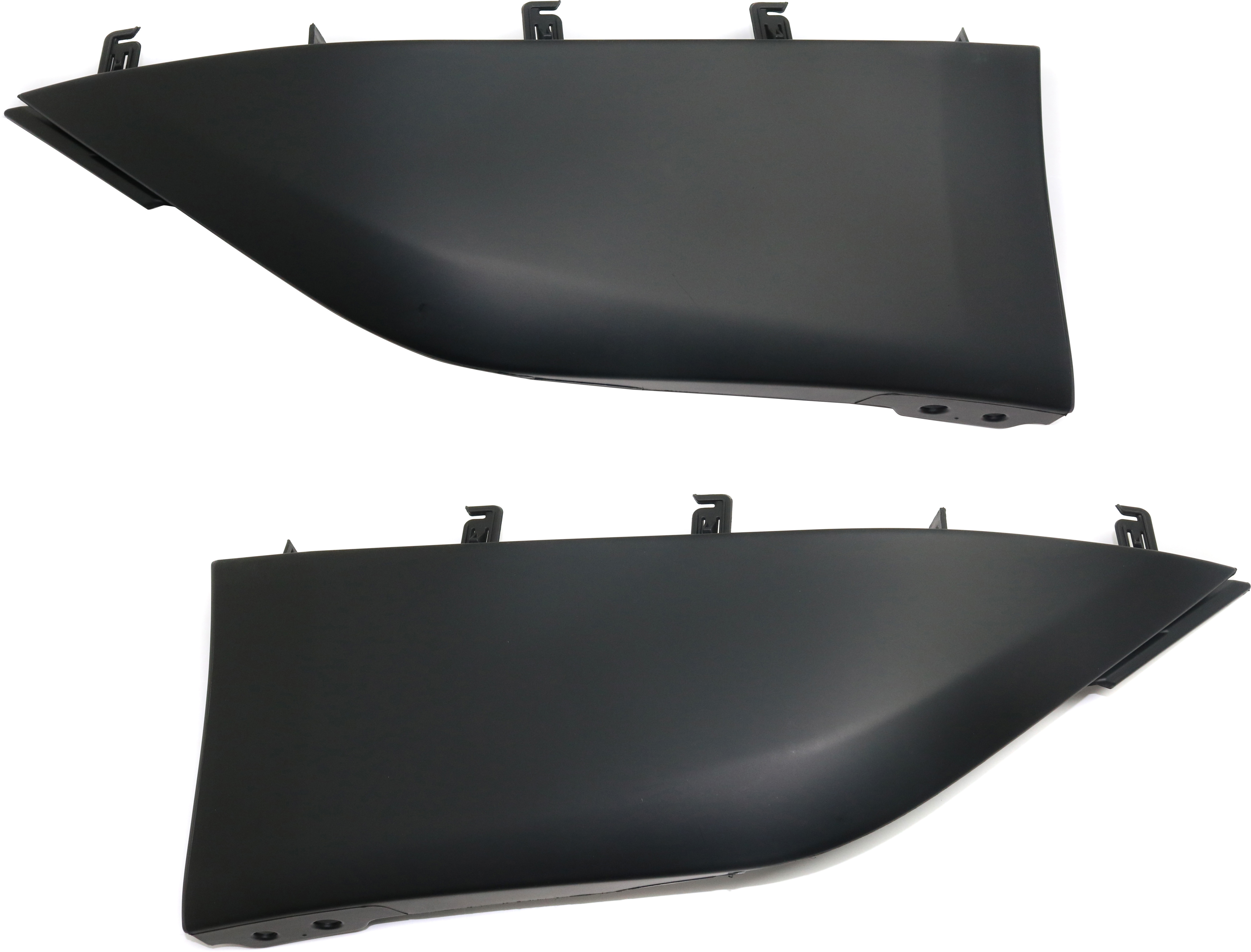 AM PRIUS 16-18 REAR BUMPER END RH and LH Outer Extension Primed 15 In. Wheels CAPA SKU SET REPT761135Q Partslink TO1104135C TO1105135C OEM 5256547900-5256647900