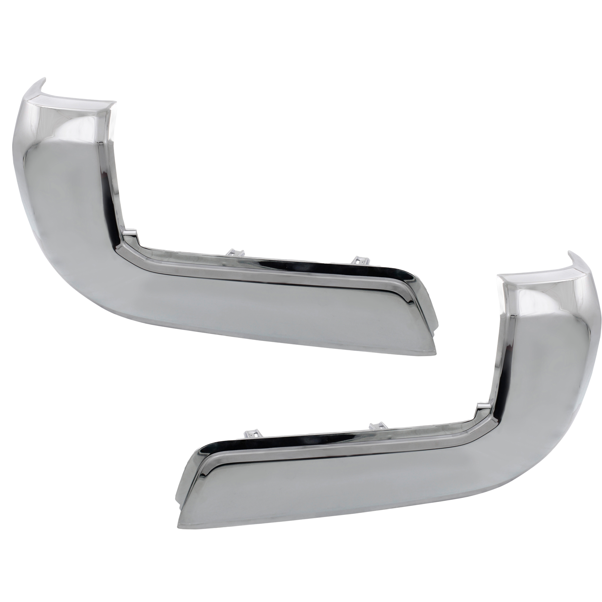 AM TACOMA 16-23 REAR BUMPER END RH AND LH End Cap Chrome w o IPAS Holes Exc. Limited and TRD Pro Models CAPA SKU SET REPT761139Q Partslink TO1104131C TO1105131C OEM 5215504020-5215604020