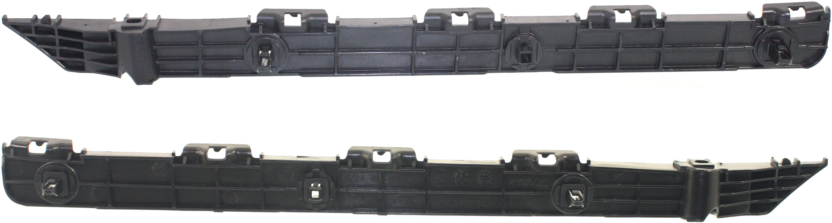 AM CAMRY 07-11 REAR BUMPER BRACKET RH AND LH Mounts on Quarter Panel Plastic SKU SET REPT762707 Partslink TO1142100 TO1143100 OEM 5215706010-5215806010