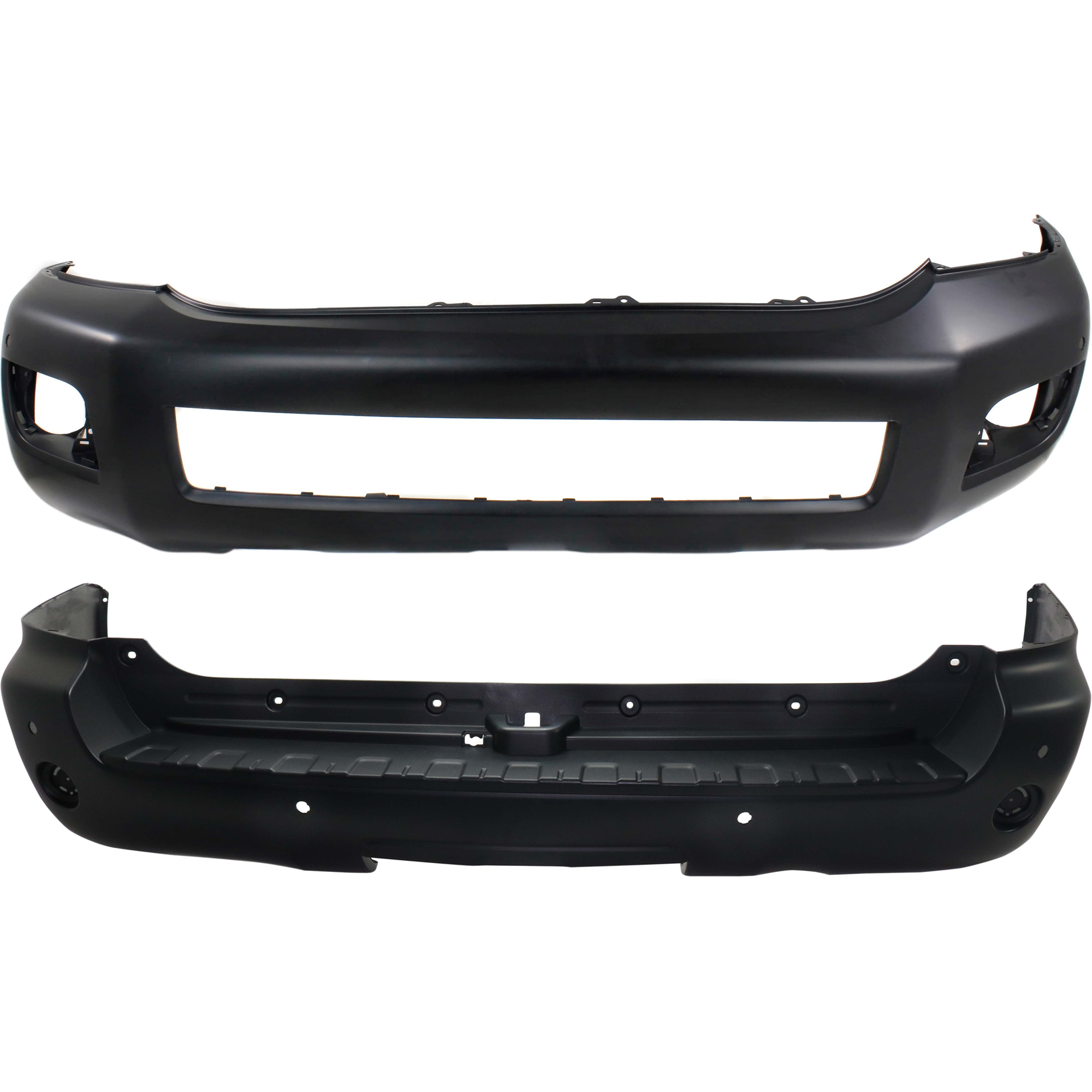 AM SEQUOIA 15-22 FRONT AND REAR BUMPER COVER Primed w o mounting bracket s w parking aid sensor holes SKU SET REPTY010303P A