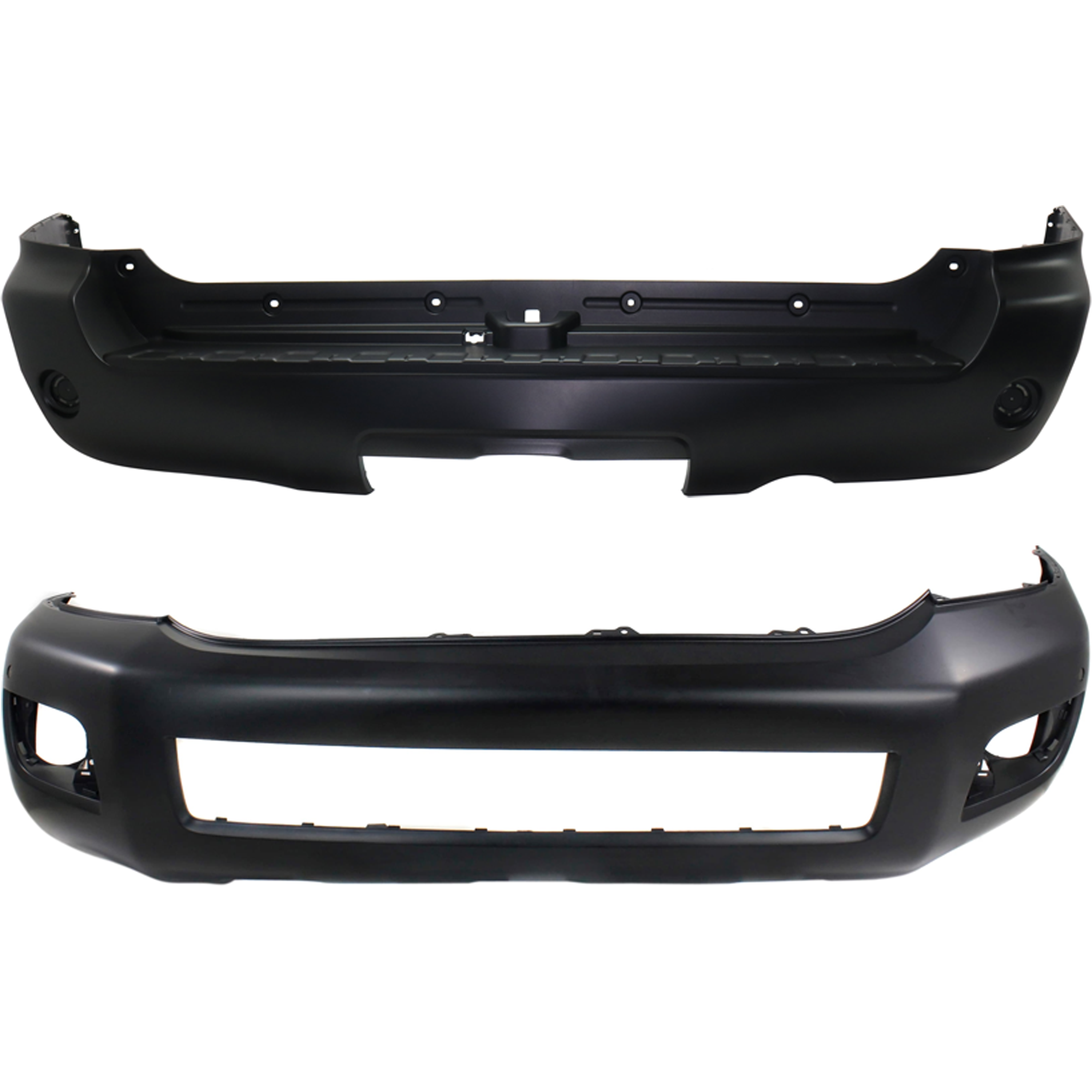 AM SEQUOIA 15-22 FRONT AND REAR BUMPER COVER Primed w o mounting bracket s Front w parking aid sensor holes Rear w o parking aid sensor holes SKU SET REPTY010303P B
