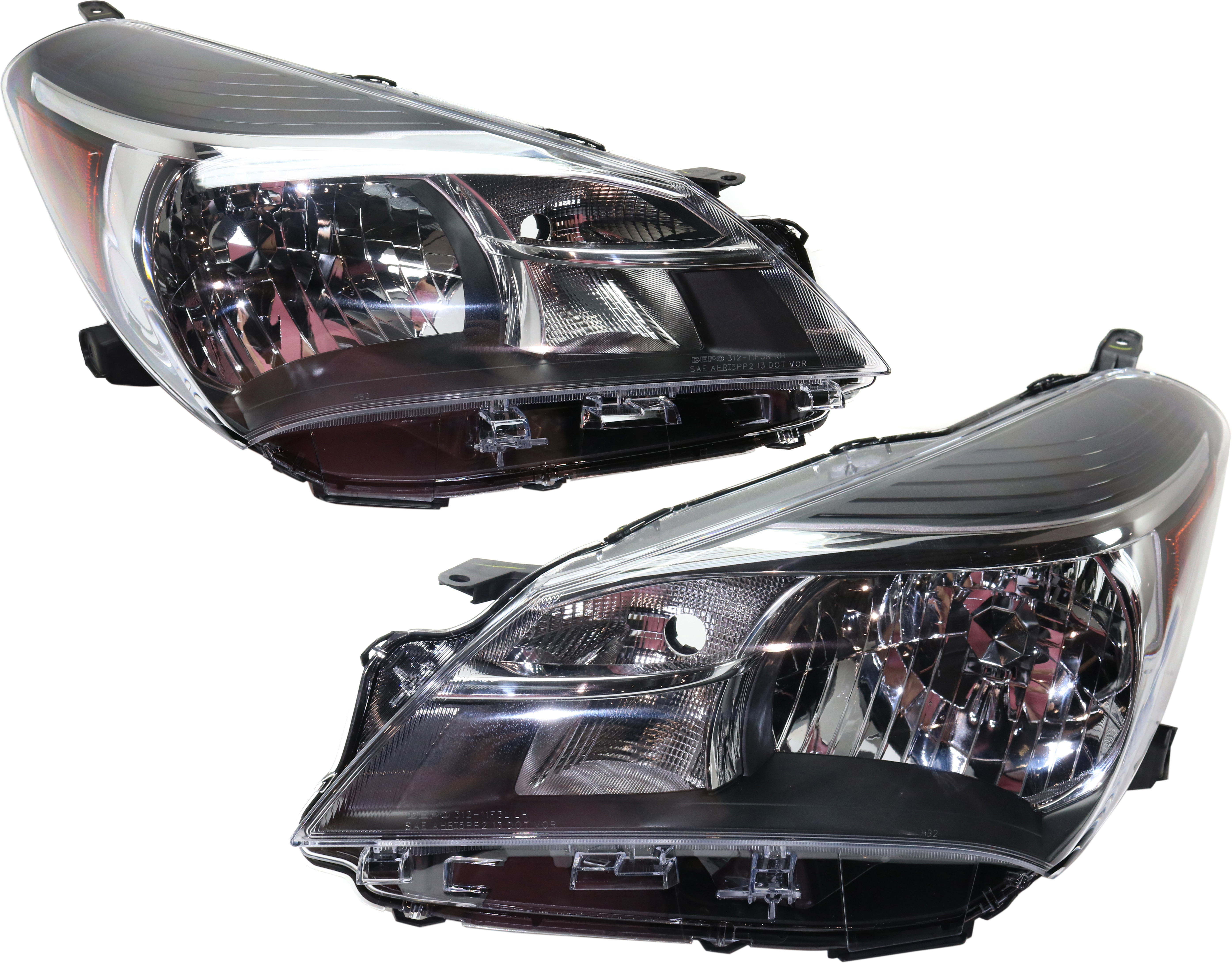 AM YARIS 15-17 HEAD LAMP RH AND LH Lens and Housing Multi Reflector Type CE L LE Models CAPA SKU SET REPTY100119Q Partslink TO2503226C TO2502226C OEM 811300DA70-811700DA70