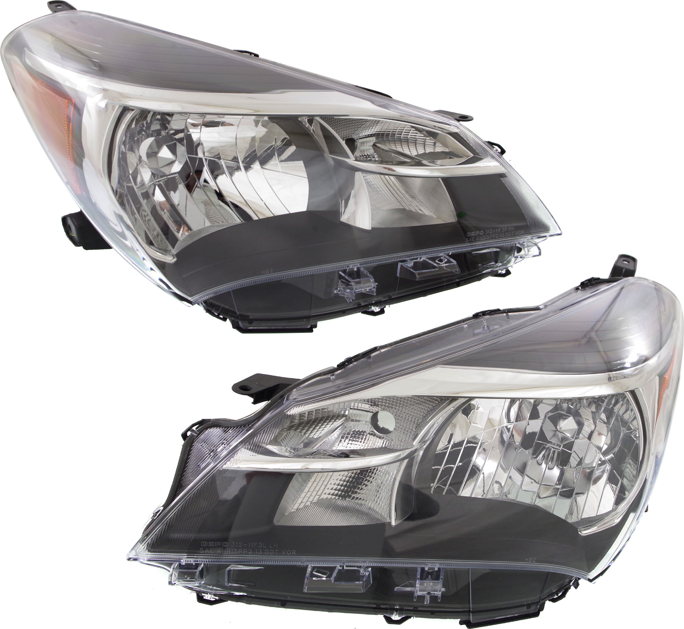 AM YARIS 15-17 HEAD LAMP RH AND LH Lens and Housing Multi Reflector Type CE L LE Models SKU SET REPTY100119 Partslink TO2503226 TO2502226 OEM 811300DA70-811700DA70