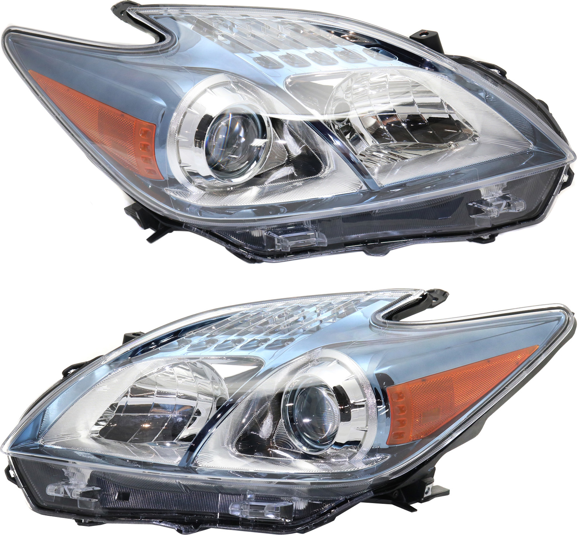 AM PRIUS PLUG IN 12-15 HEAD LAMP RH AND LH Lens and Housing Halogen CAPA SKU SET REPTY100129Q Partslink TO2518136C TO2519136C OEM 8113047550-8117047550