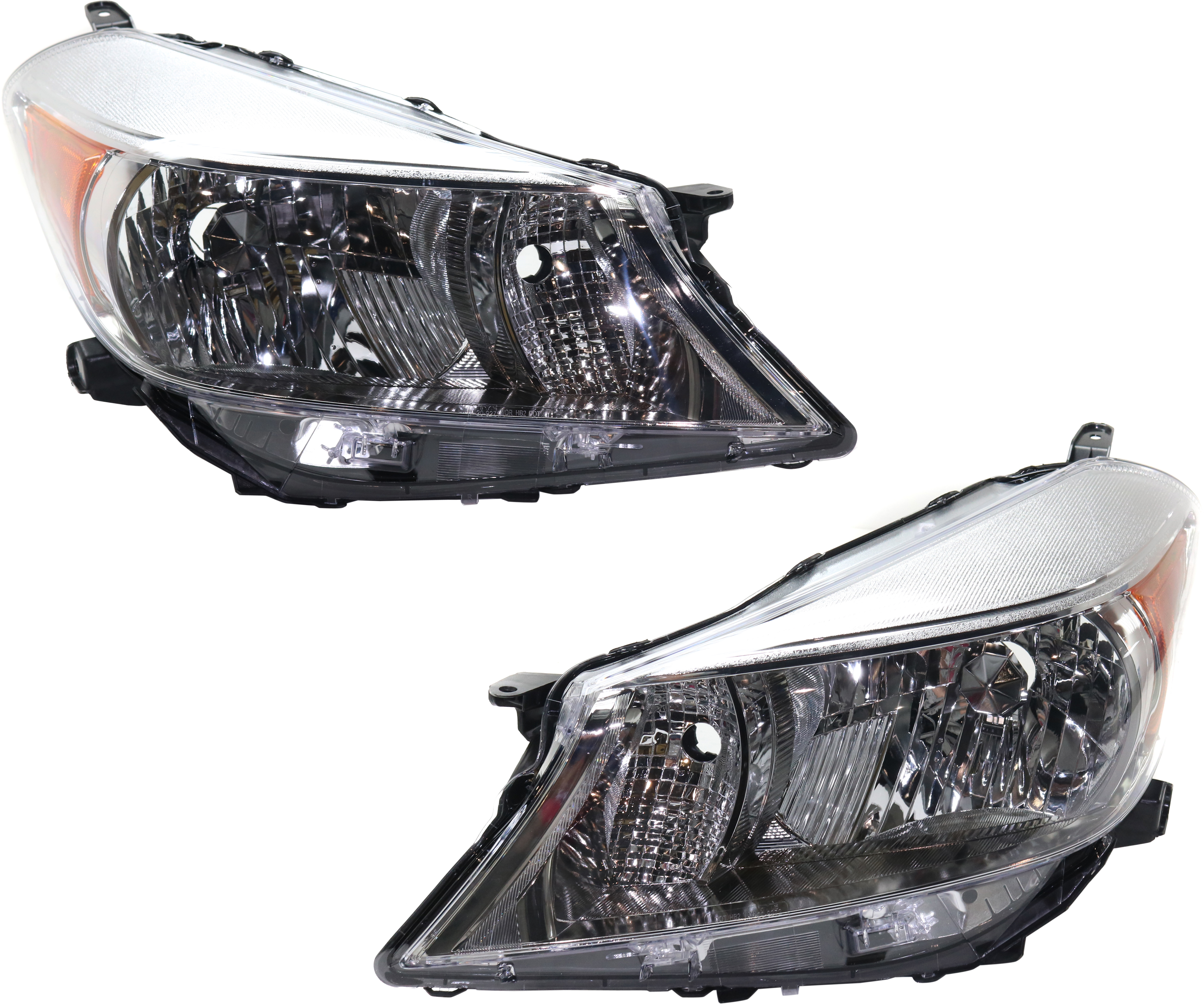 AM YARIS 12-14 HEAD LAMP RH AND LH Lens and Housing Standard Type Hatchback CAPA SKU SET REPTY100131Q Partslink TO2519132C TO2518132C OEM 8113052D30-8117052D30