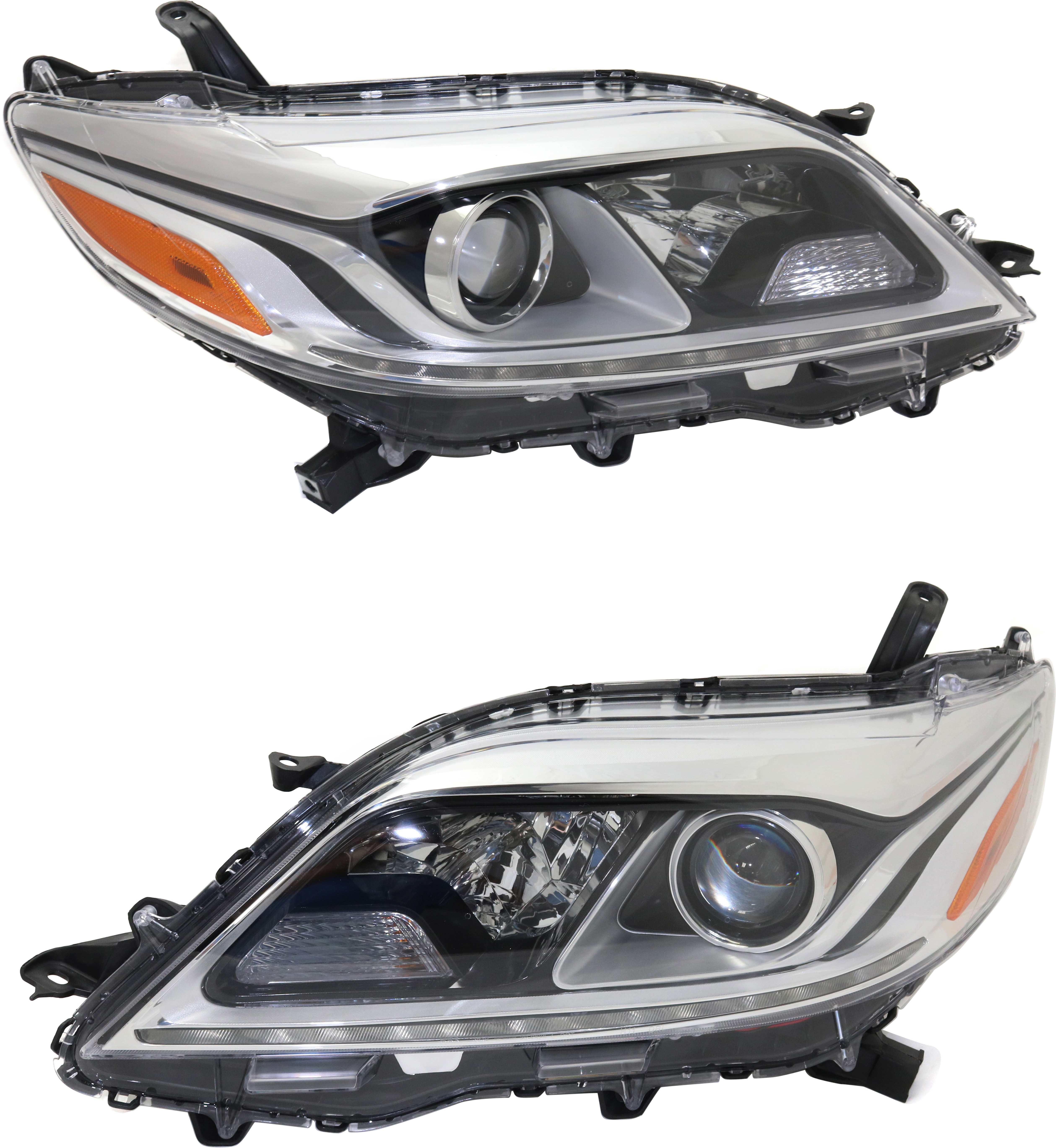 AM SIENNA 15-20 HEAD LAMP RH AND LH Assembly Halogen w LED Daytime Running Light Exc. SE Model SKU SET REPTY100133 Partslink TO2503230 TO2502230 OEM 8111008061-8115008061