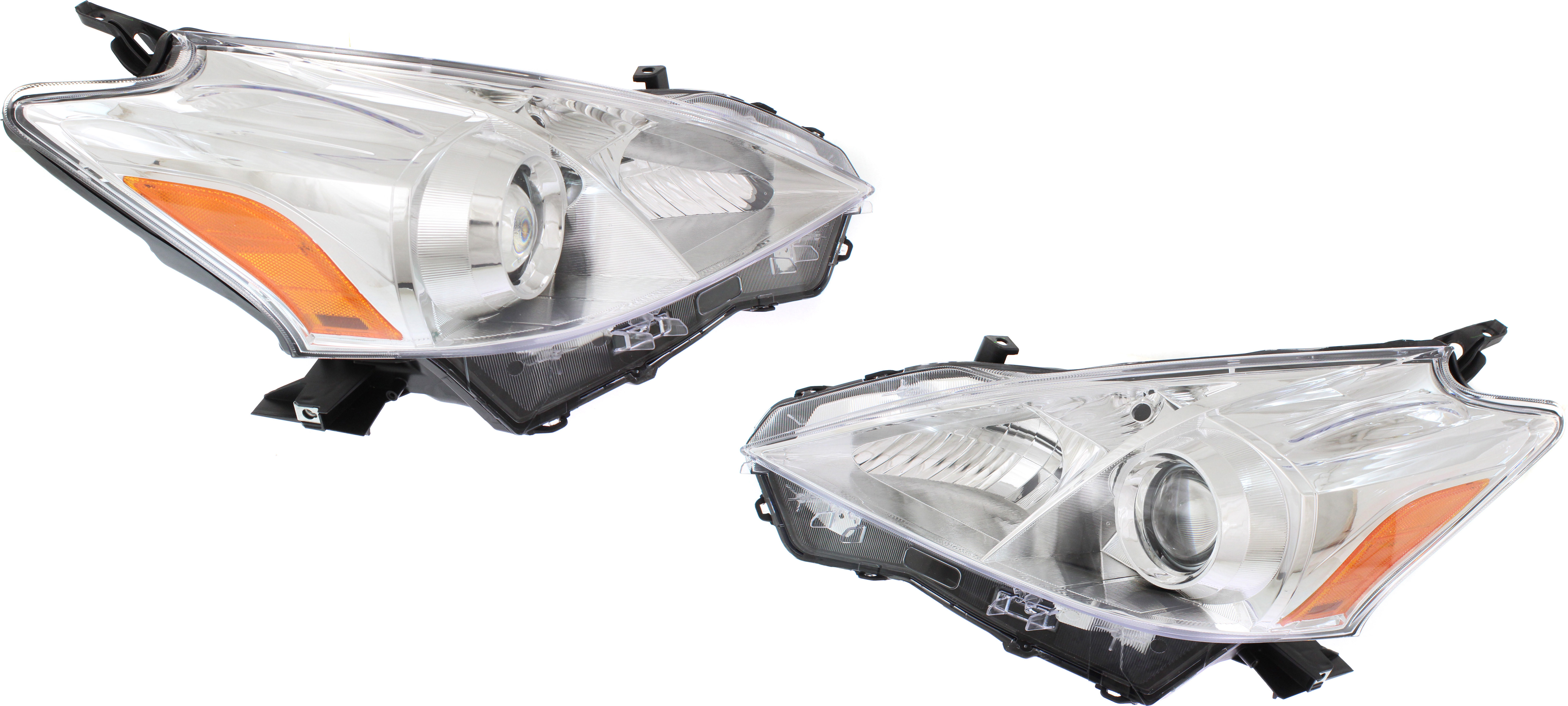 AM PRIUS V 12-14 HEAD LAMP RH AND LH Lens and Housing Halogen CAPA SKU SET REPTY100139Q Partslink TO2519137C TO2518137C OEM 8113047300-8117047300