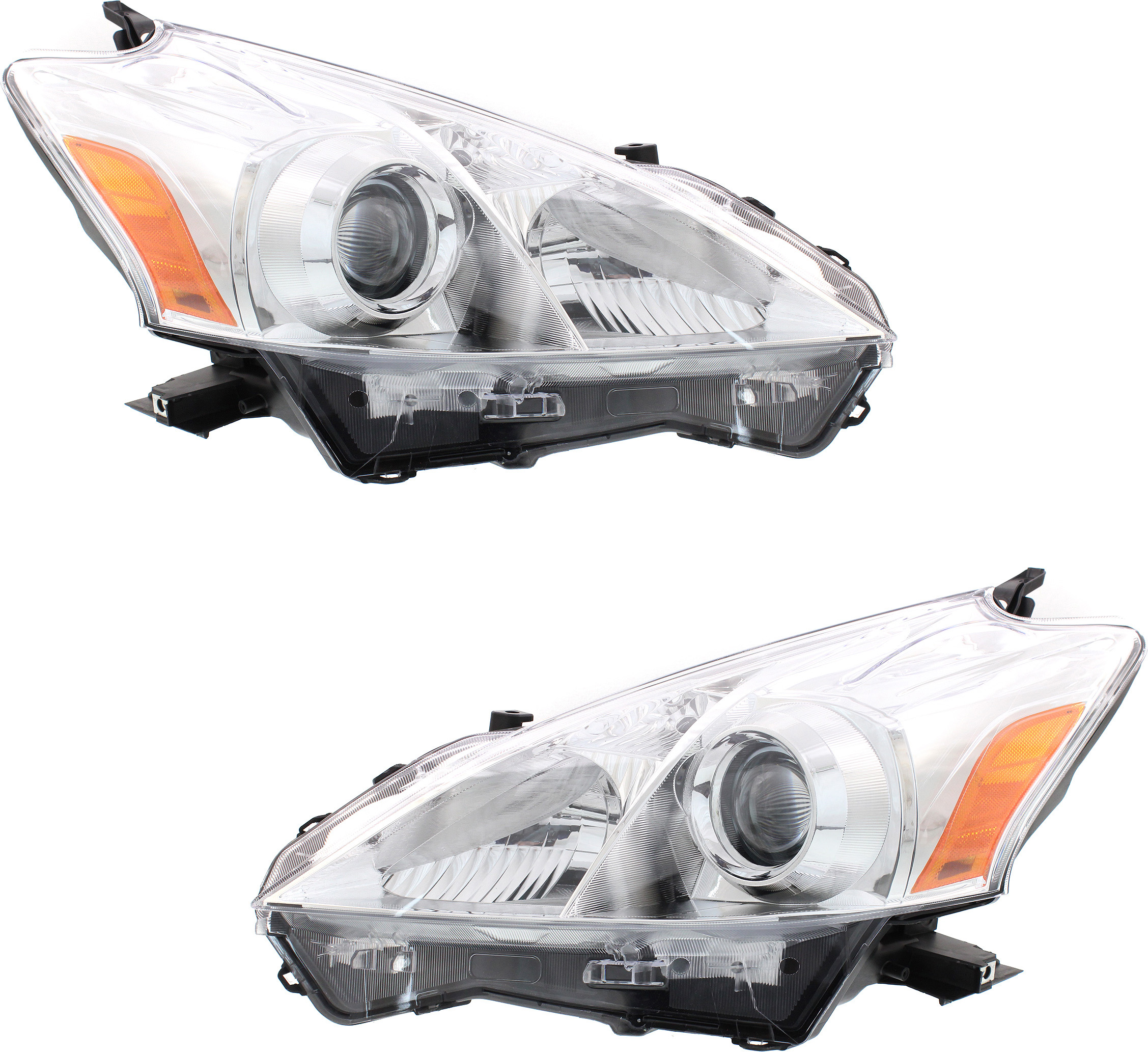 AM PRIUS V 12-14 HEAD LAMP RH AND LH Lens and Housing Halogen SKU SET REPTY100139 Partslink TO2519137 TO2518137 OEM 8113047300-8117047300