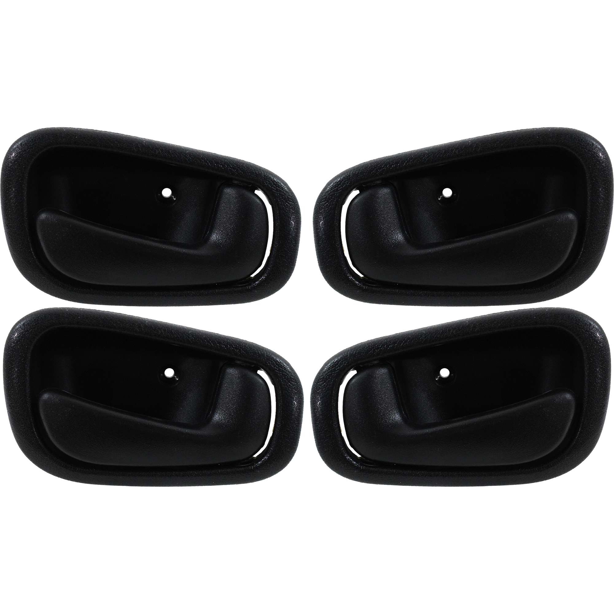 AM COROLLA PRIZM 98-02 FRONT AND REAR DOOR HANDLE RH AND LH Inside Set of 4 Black Manual Lock w o Lock Hole SKU SET REPTY462135-4 Partslink TO1352141 TO1353141 OEM 6920602050C0-6920502050C0
